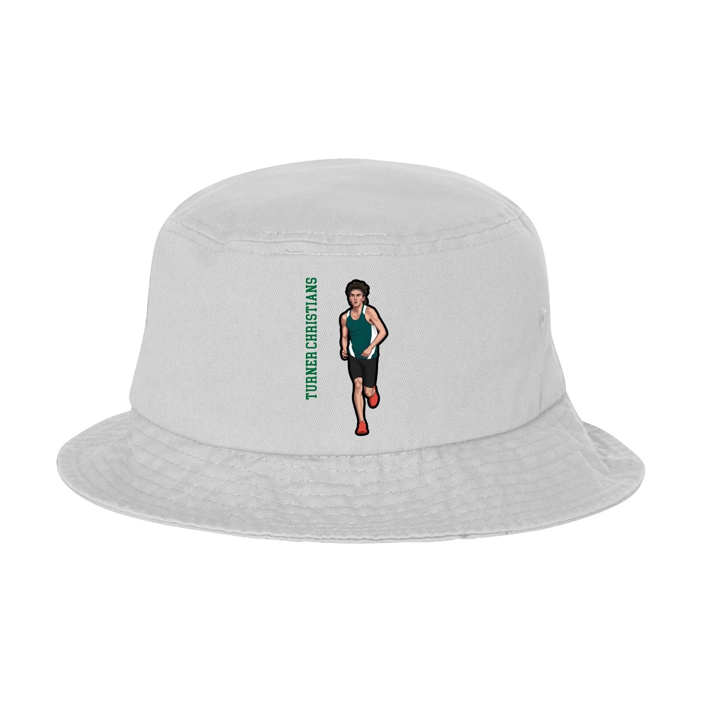 Bucket Cap — Name Vertical in White