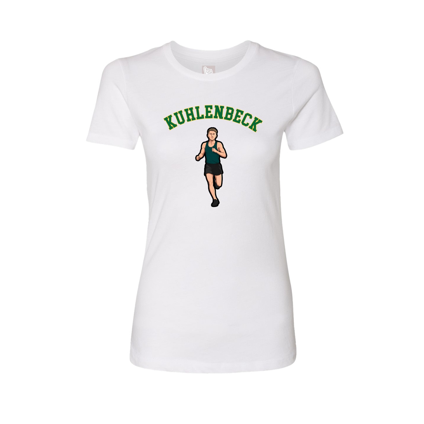 Fitted Women's Tee — Shirsey Arch in White