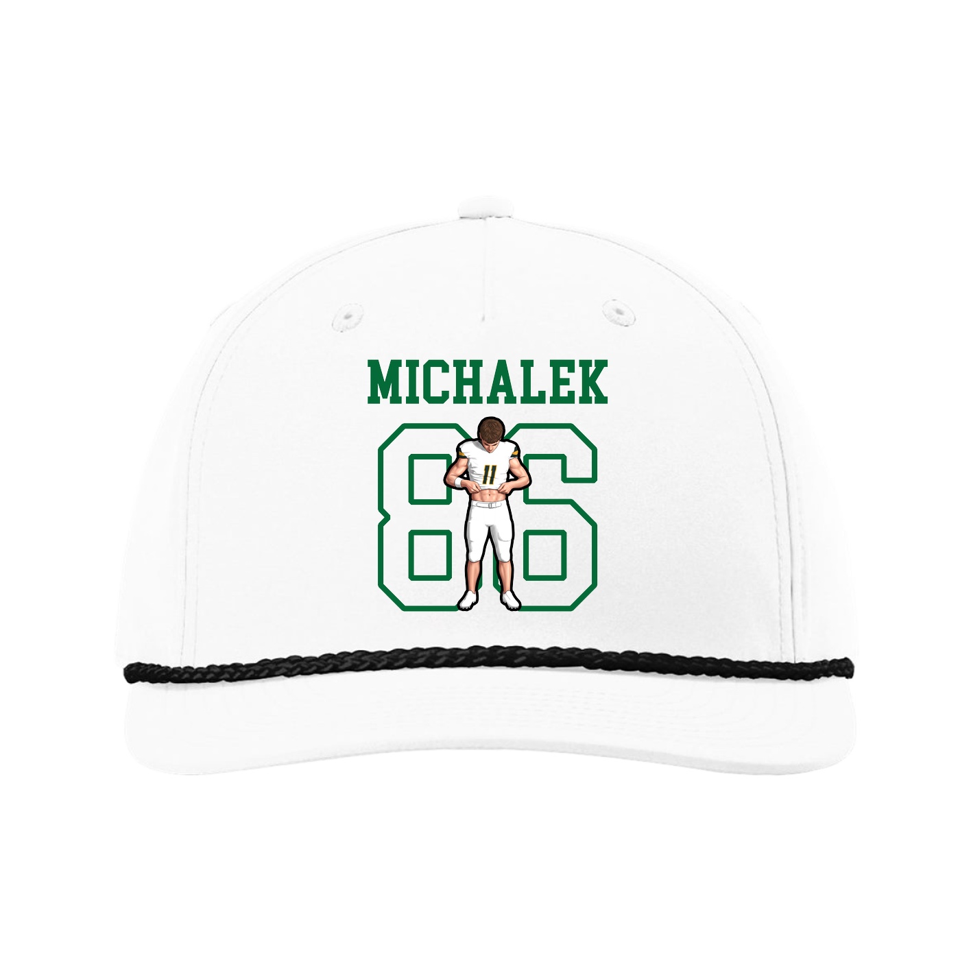 Five-Panel Classic Rope Cap — Shirsey in White