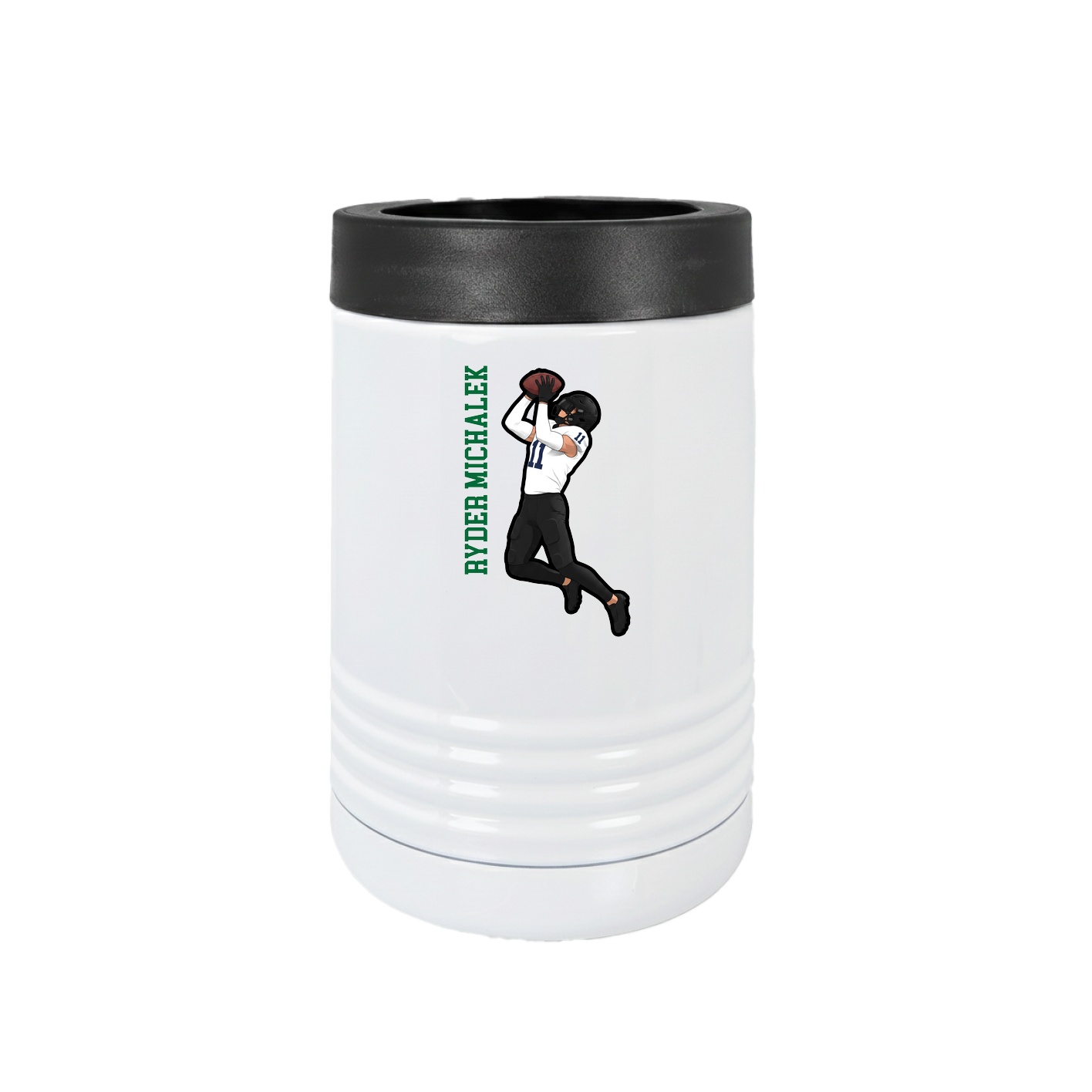 Beverage Holder — Name Vertical in White