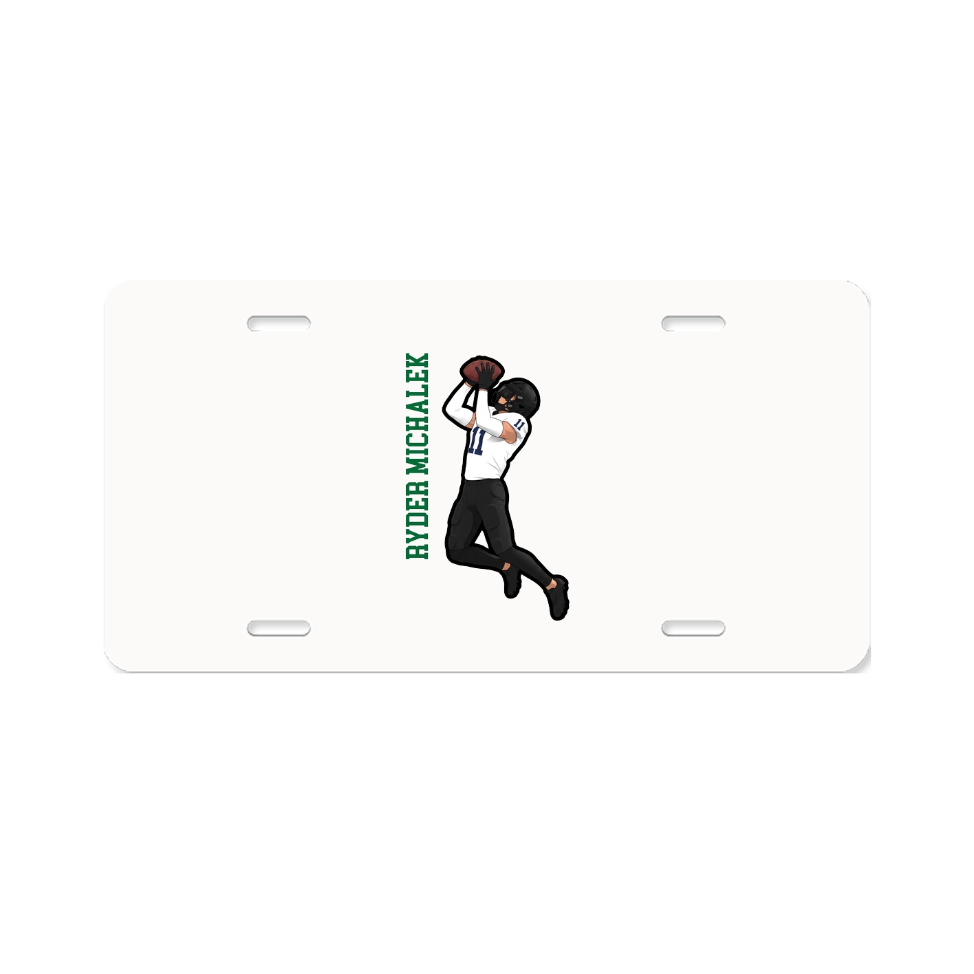 License Plate — Name Vertical in Classic