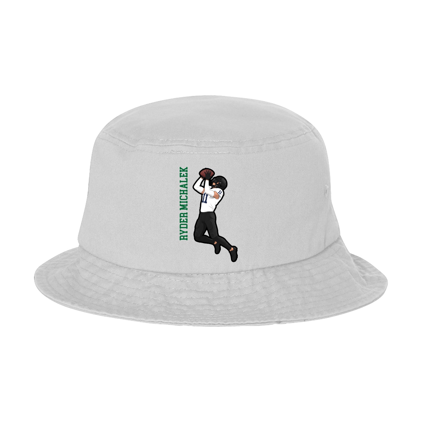 Bucket Cap — Name Vertical in White