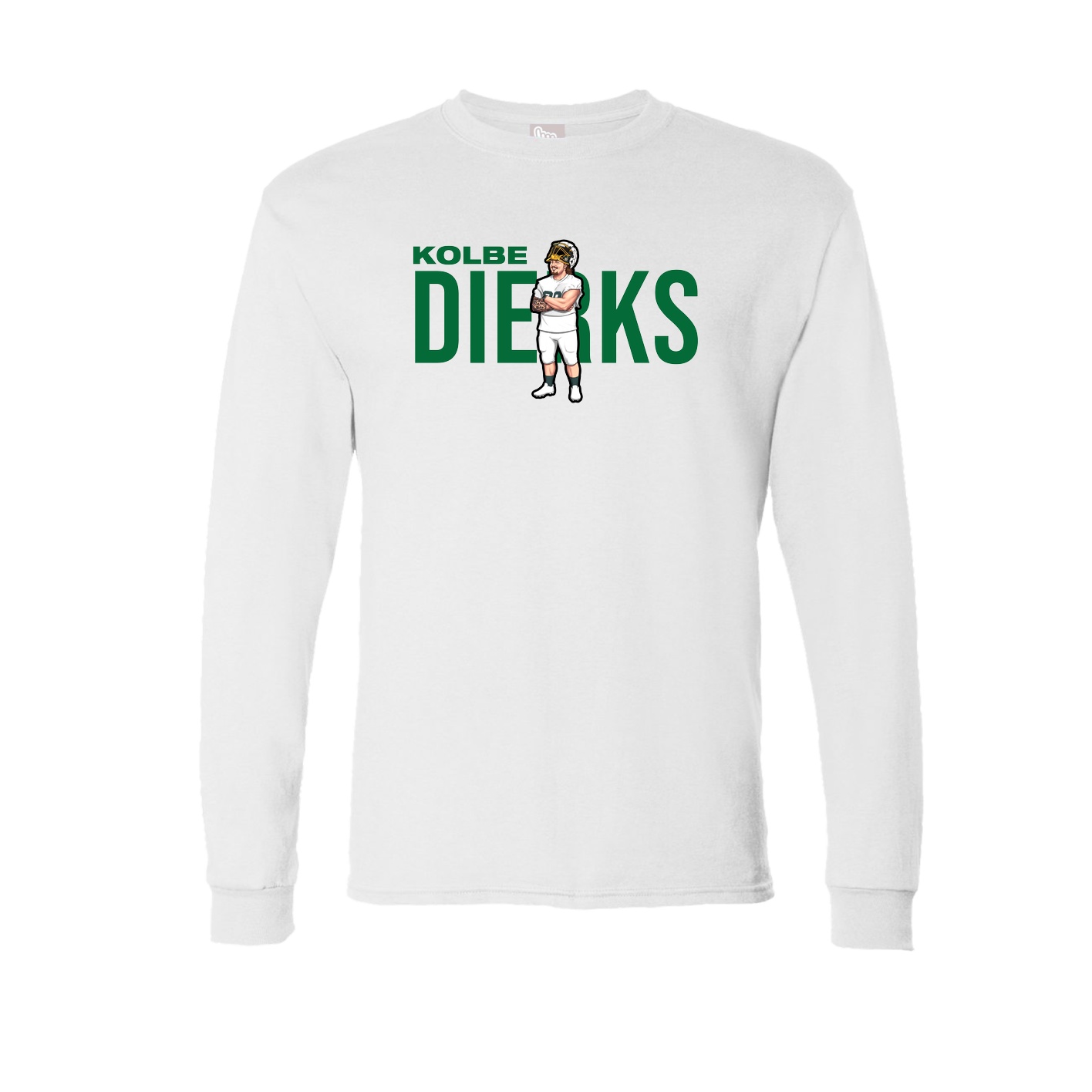 Long Sleeve Tee — Player Name in White