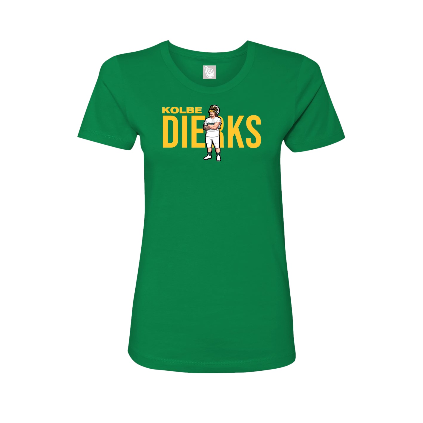 Womens Tee — Player Name in Green