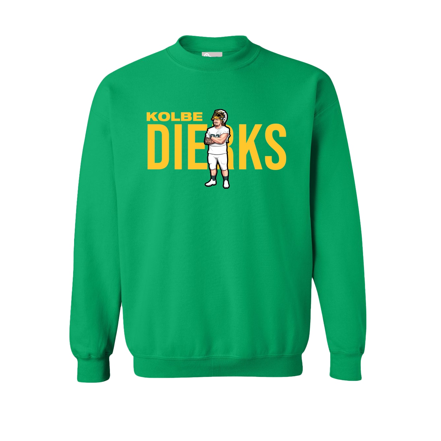 Fleece Crew — Player Name in Green