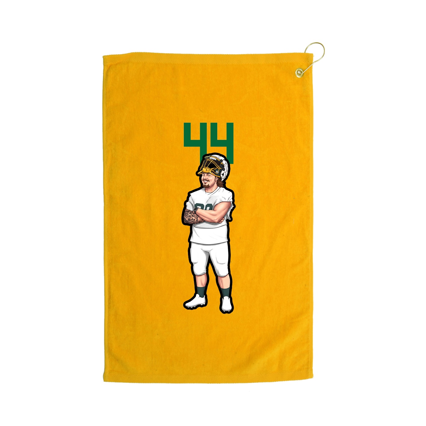 Golf Towel — Number Top in Gold