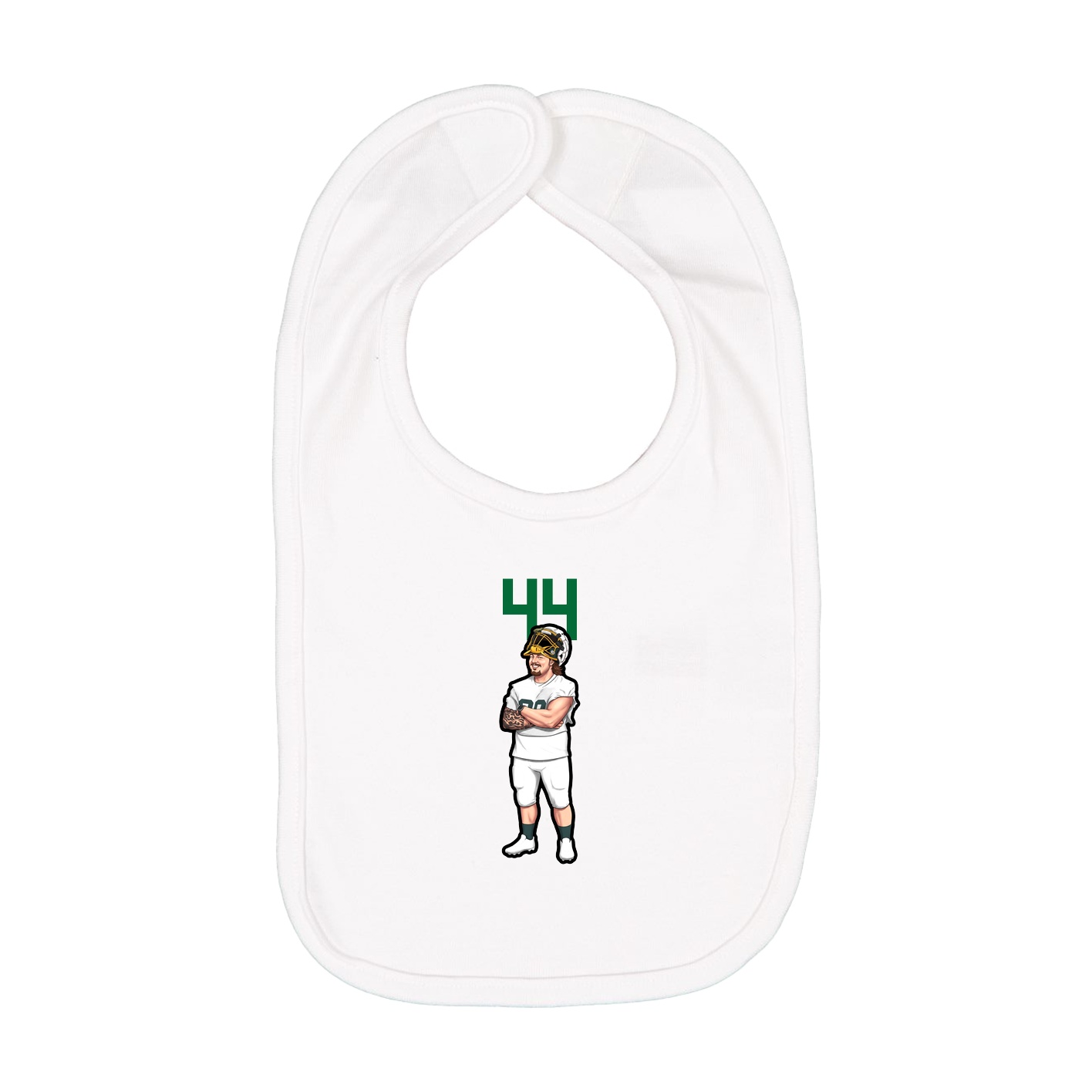 Infant Bib — Number Top in White