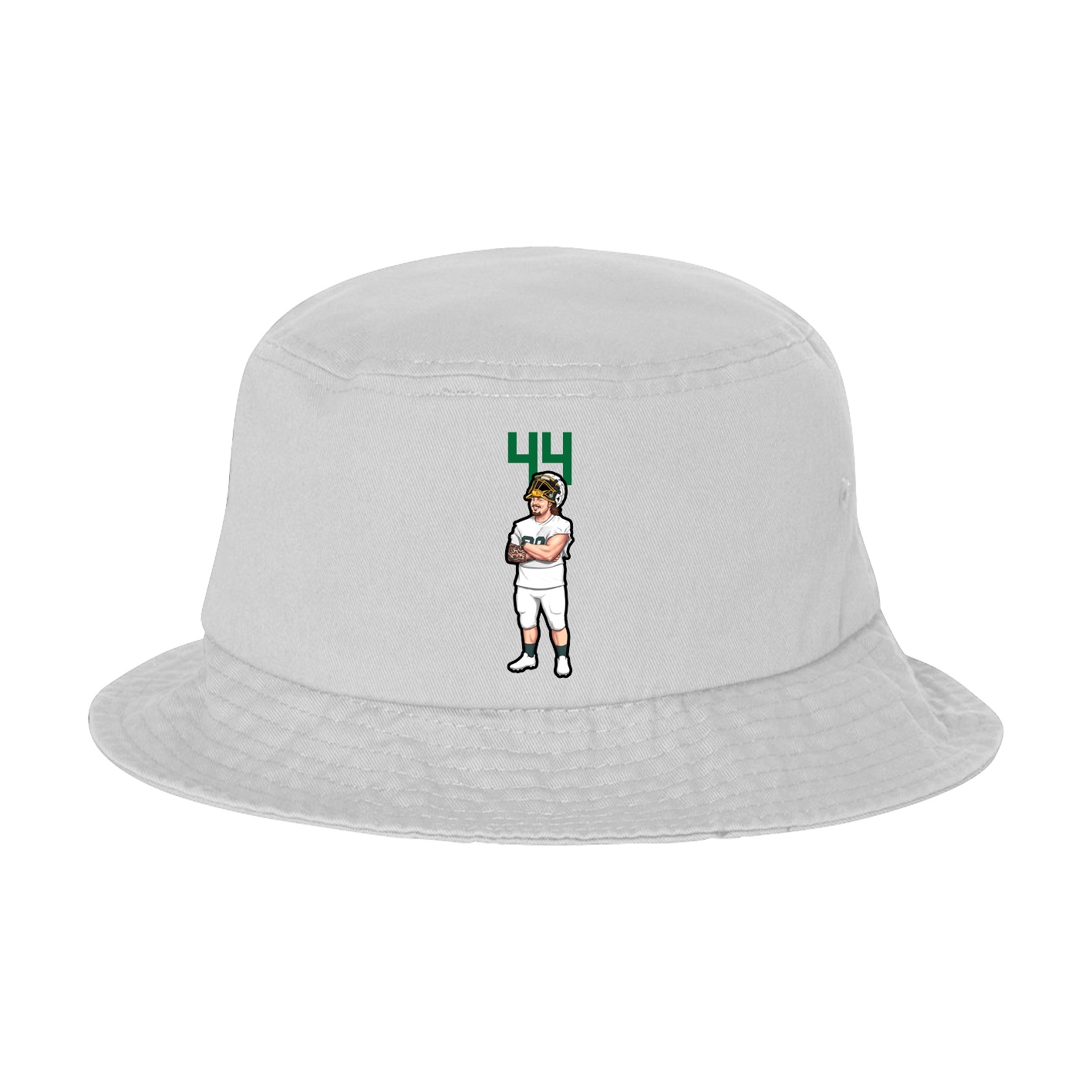 Bucket Cap — Number Top in White