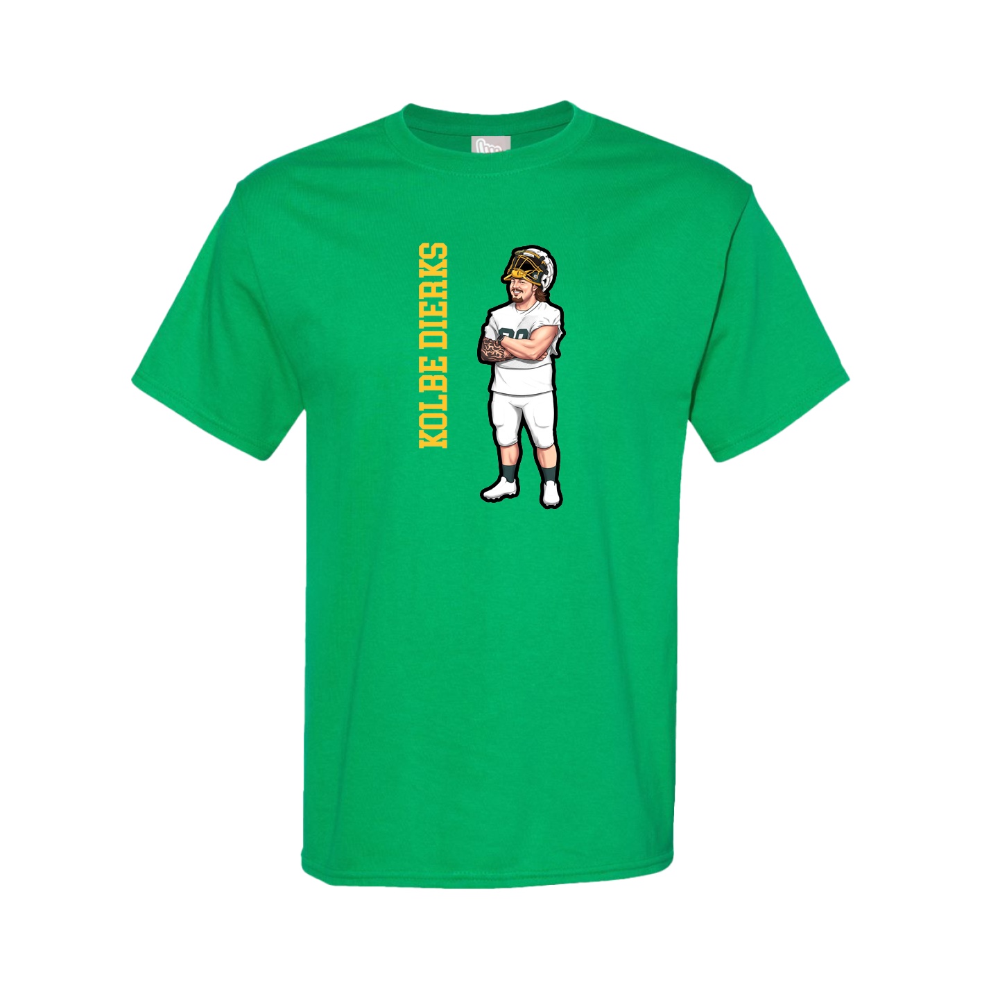 Tee — Name Vertical in Green