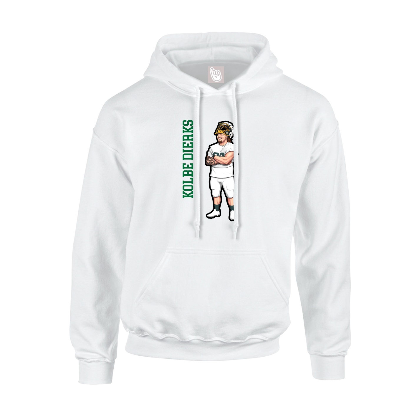 Youth Hoodie — Name Vertical in White