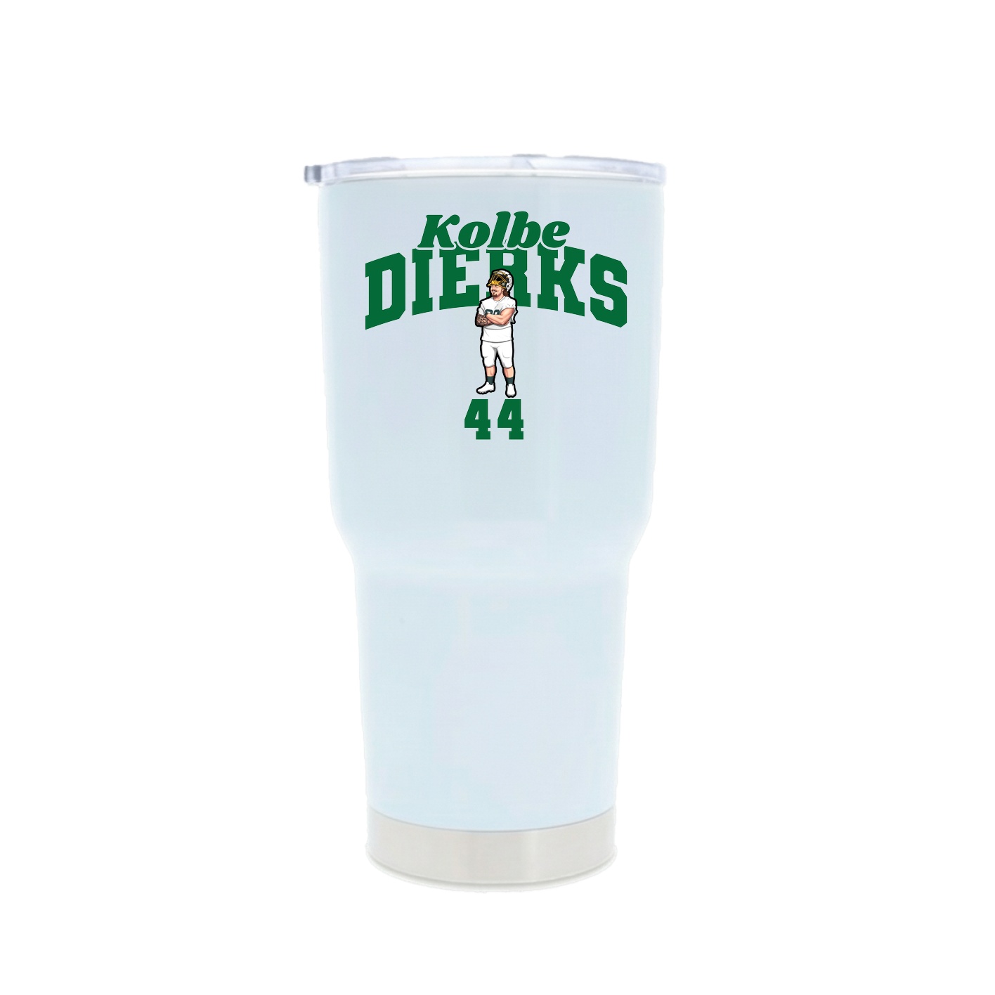 30oz Stainless Steel Tumbler — Signature Arch in White
