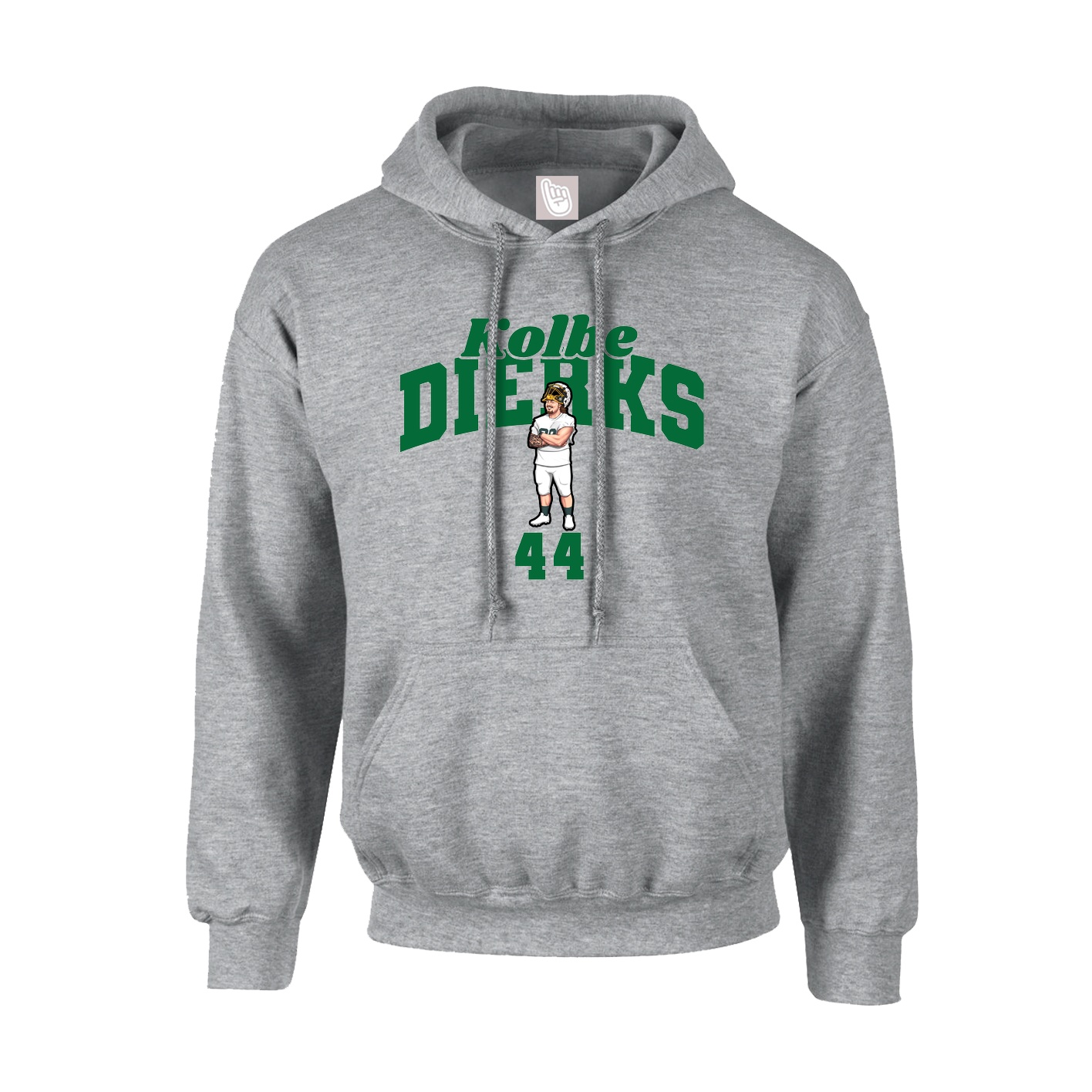 Youth Hoodie — Signature Arch in Grey
