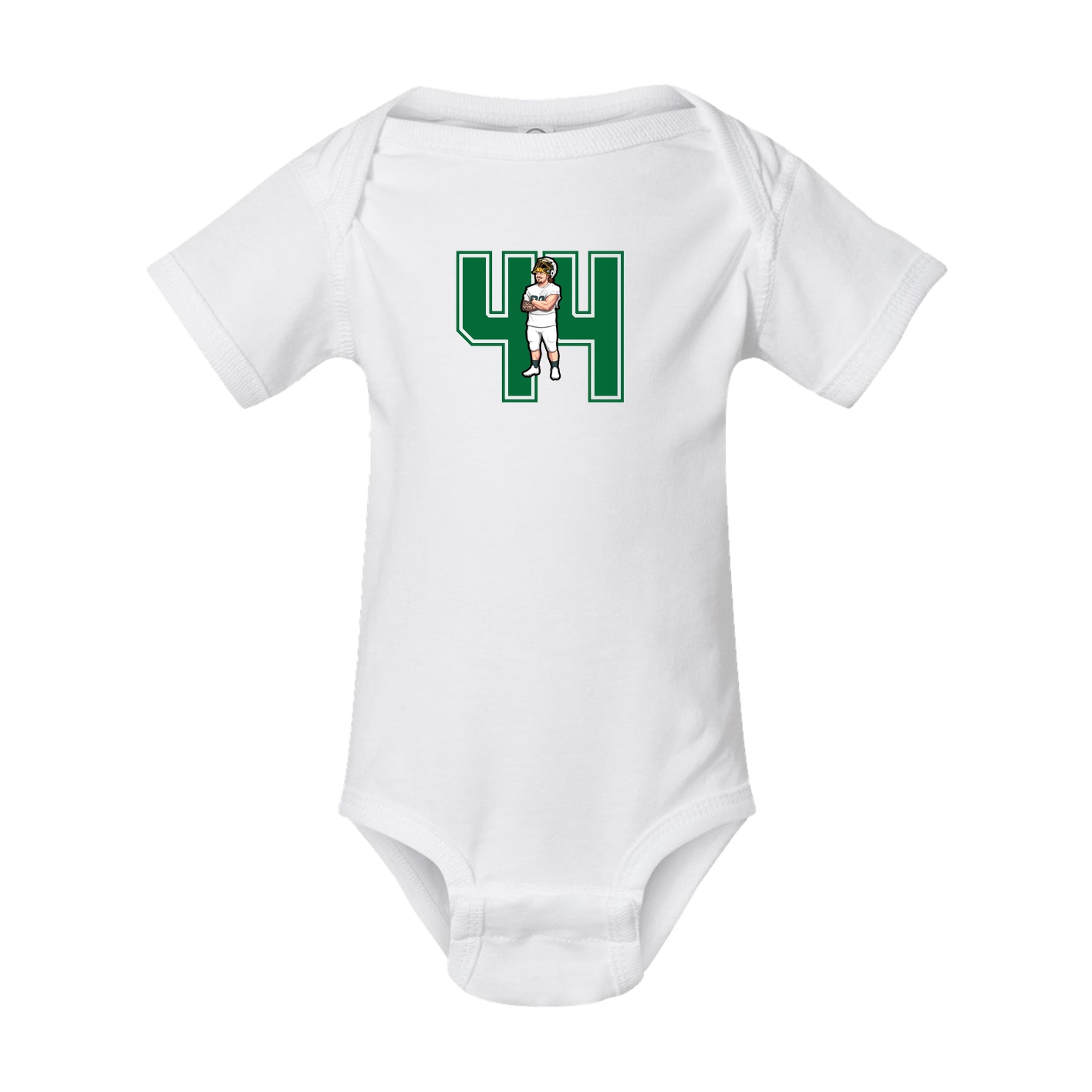Baby Onesie — Number in White