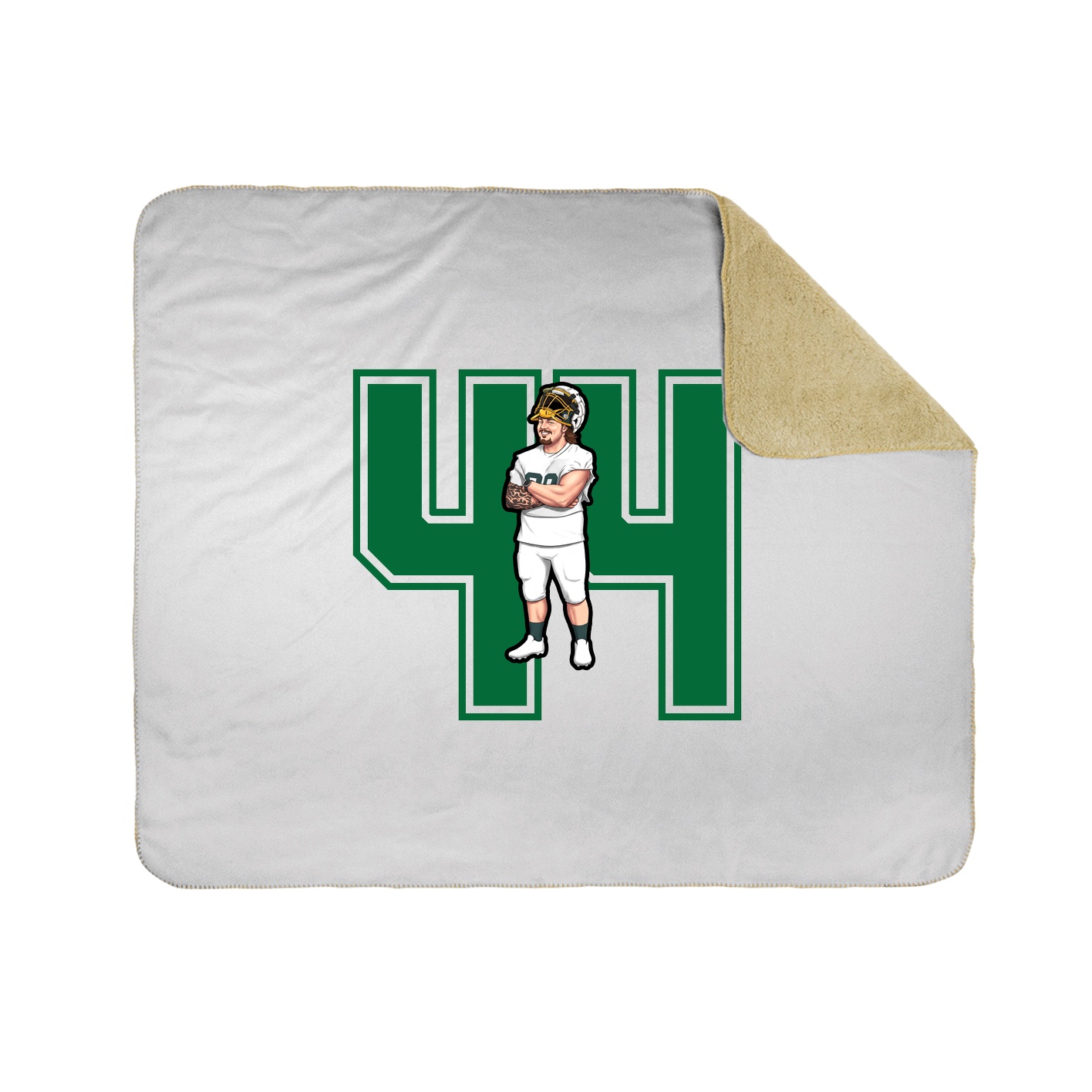 Throw Blanket — Number in White