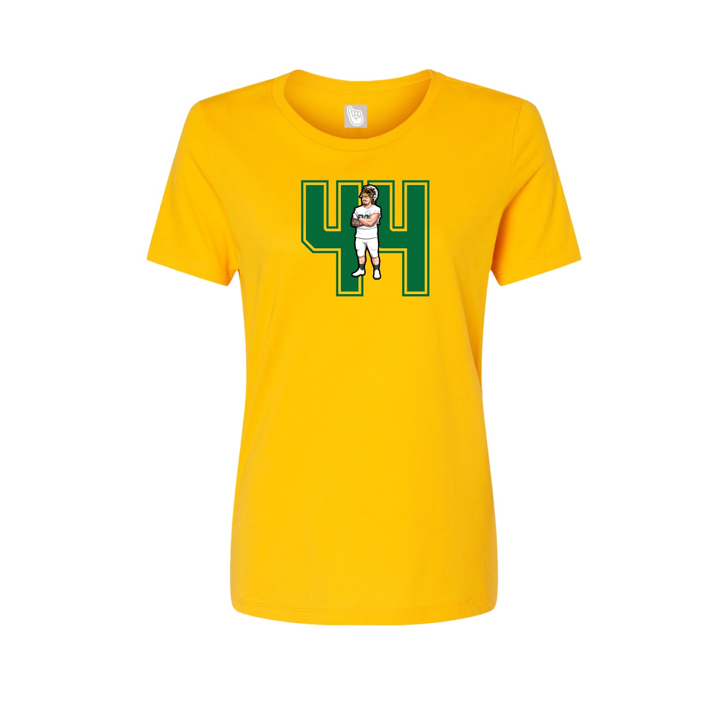 Womens Tee — Number in Gold