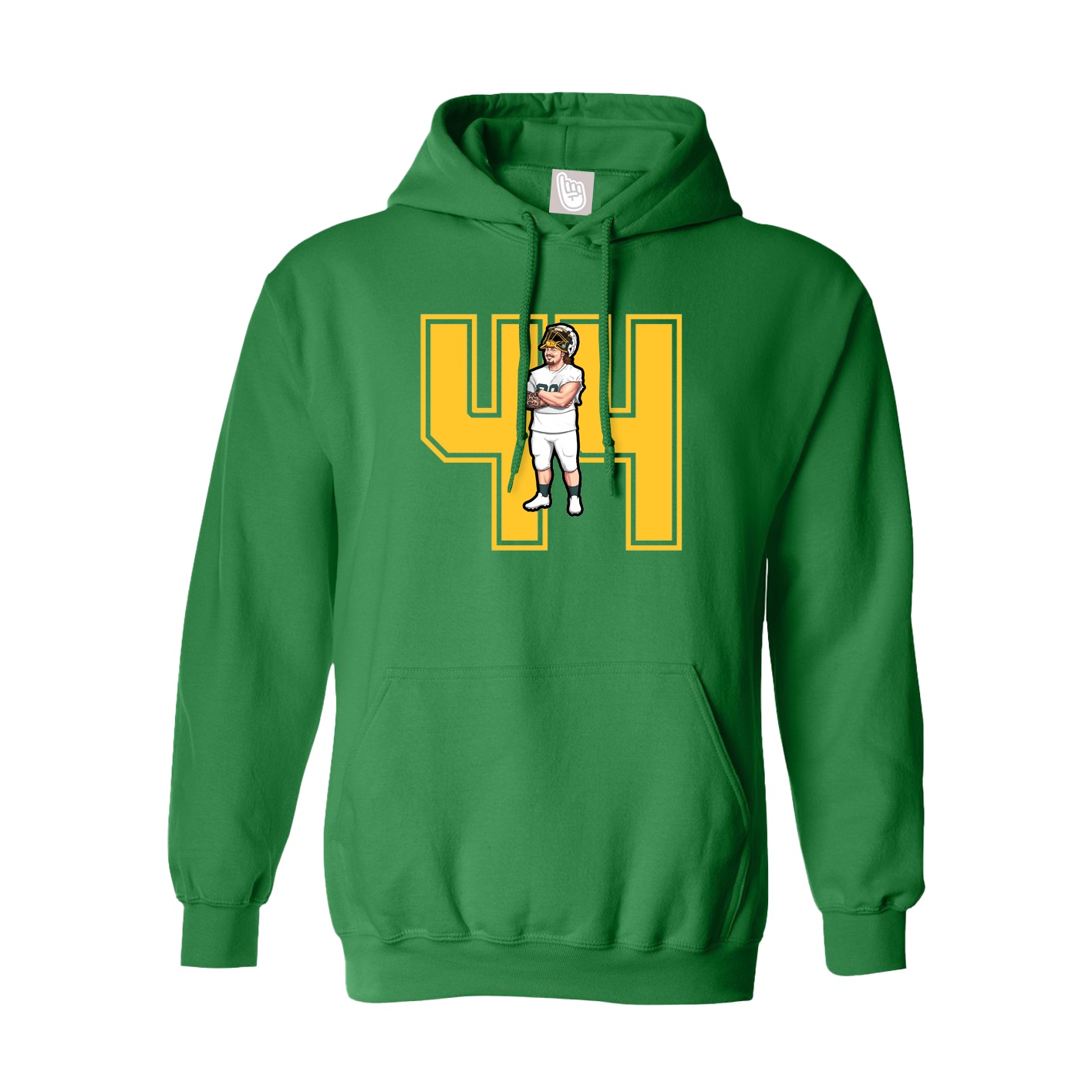 Hoodie — Number in Green