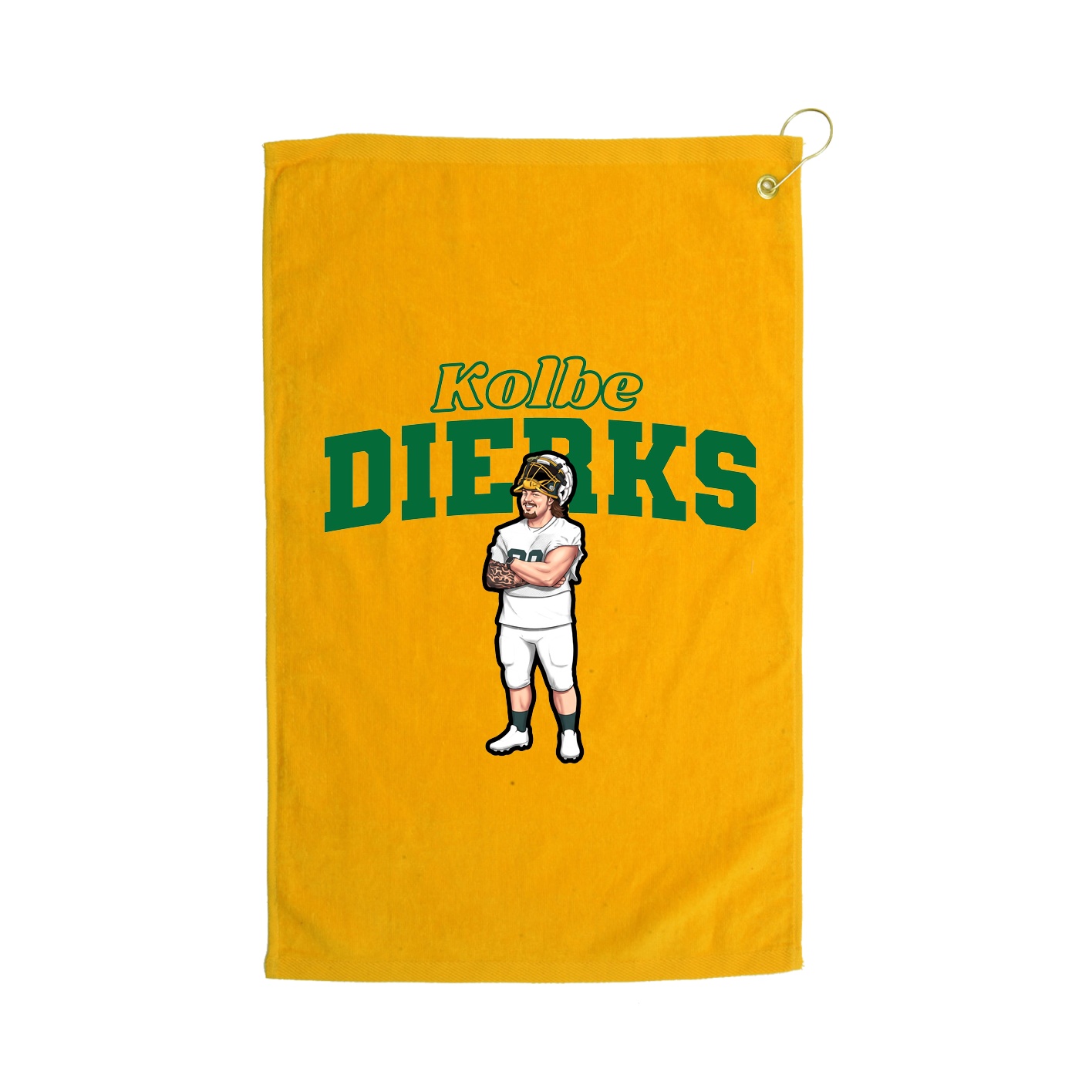 Golf Towel — Name Arch in Gold
