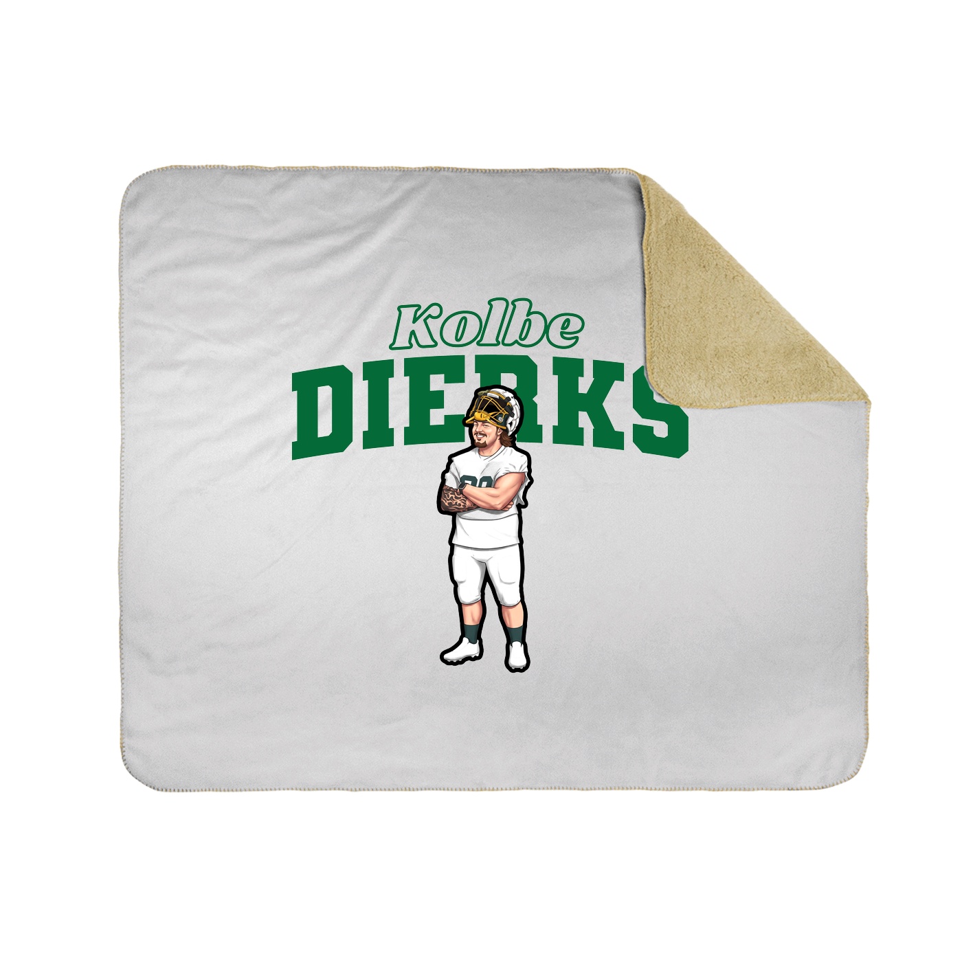 Throw Blanket — Name Arch in White