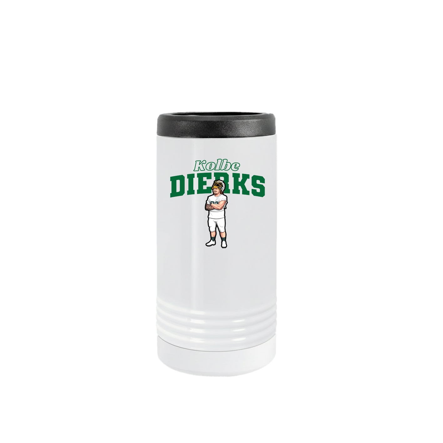Slim Beverage Holder — Name Arch in White