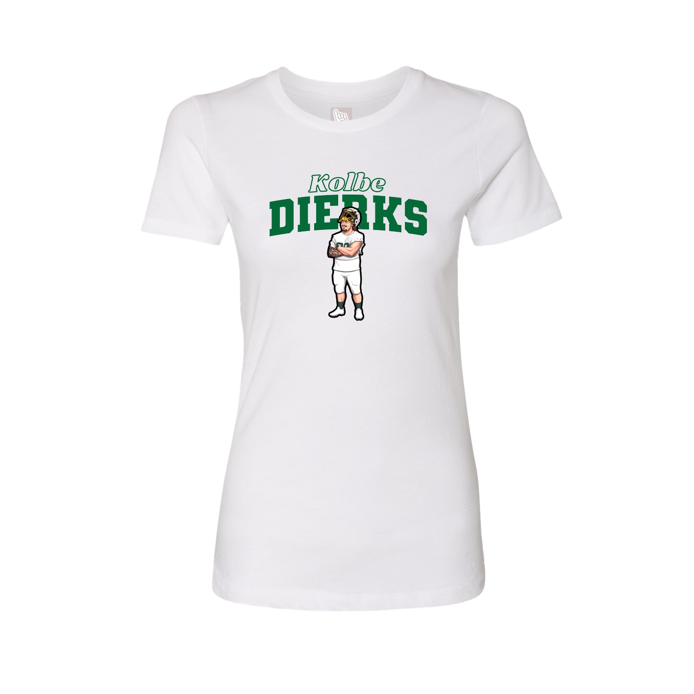 Womens Tee — Name Arch in White