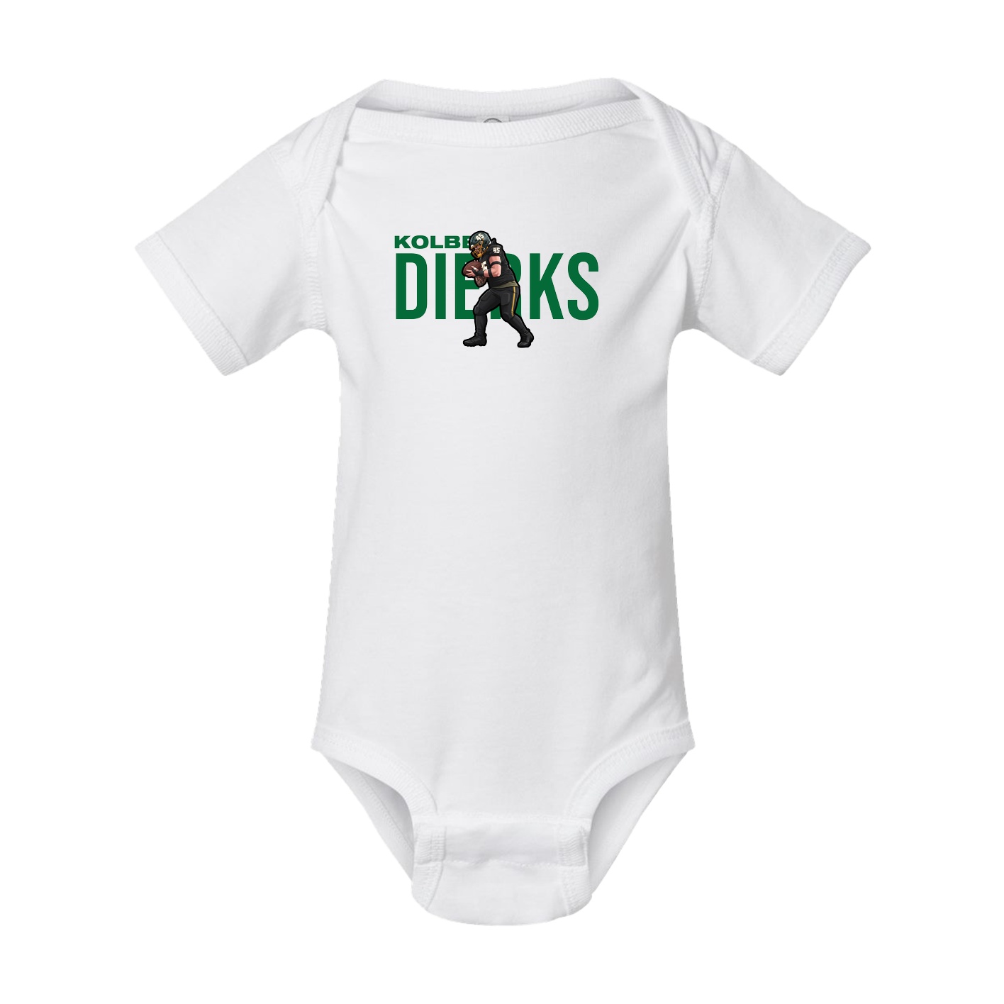 Baby Onesie — Player Name in White
