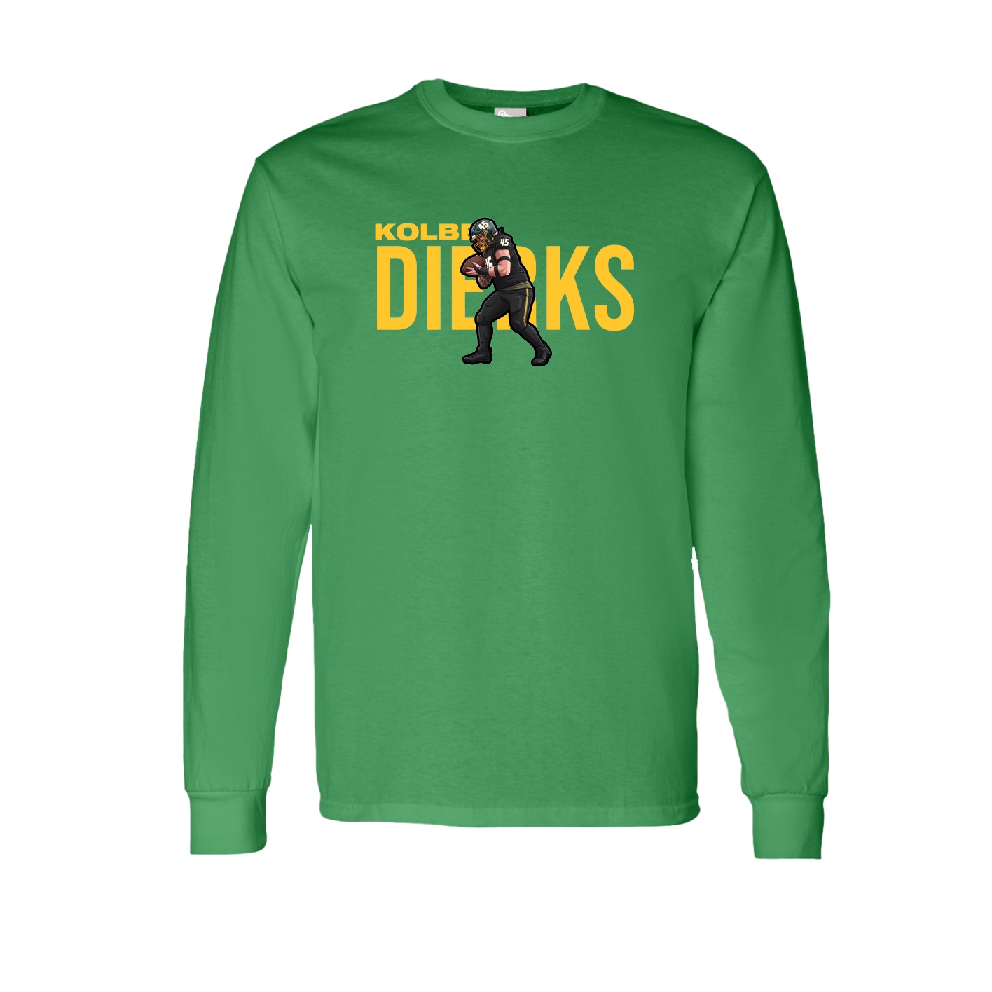 Long Sleeve Tee — Player Name in Green