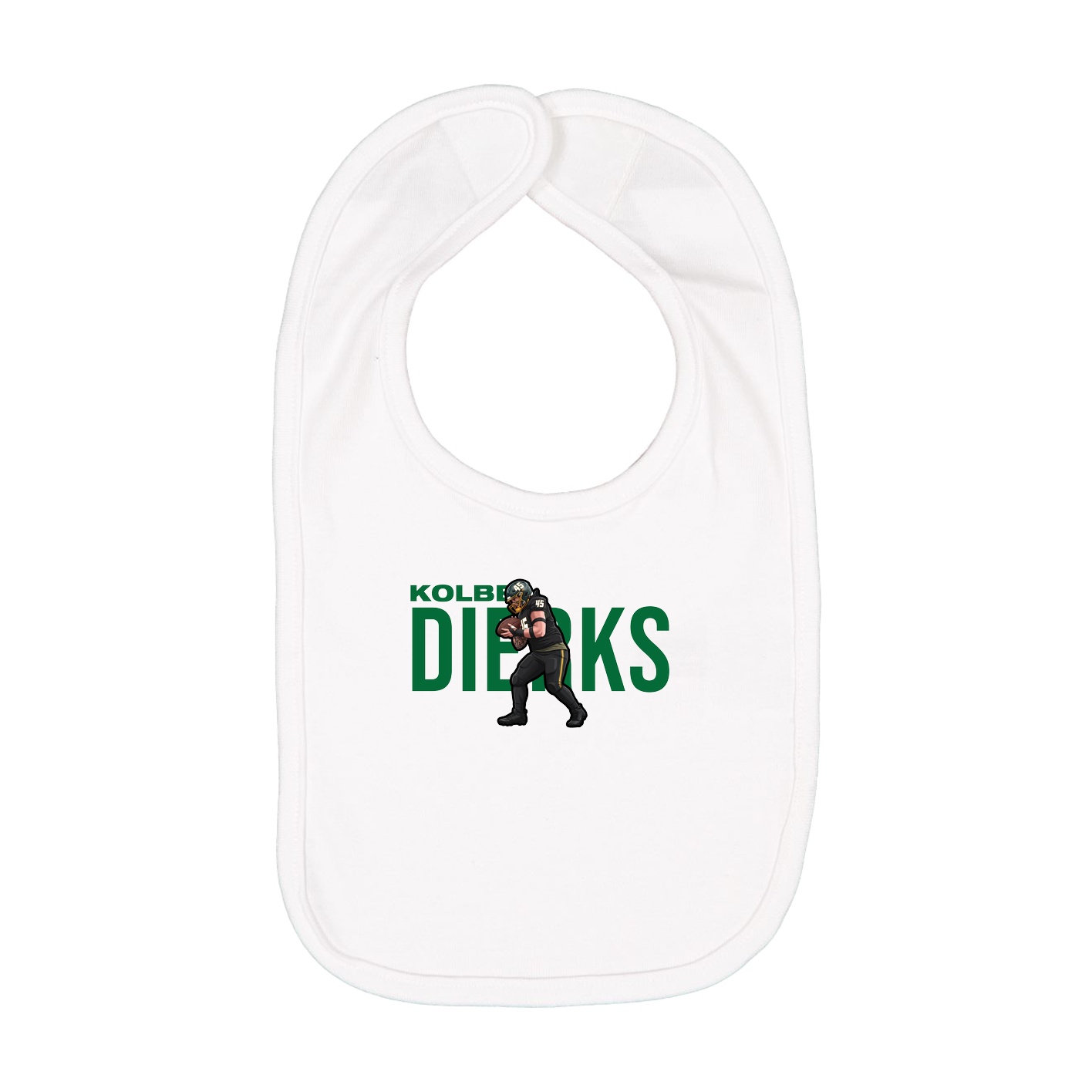 Infant Bib — Player Name in White
