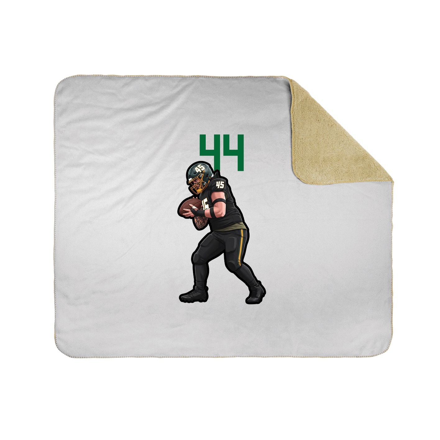 Throw Blanket — Number Top in White