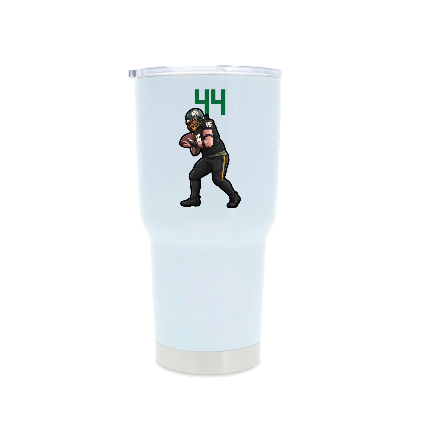 30oz Stainless Steel Tumbler — Number Top in White
