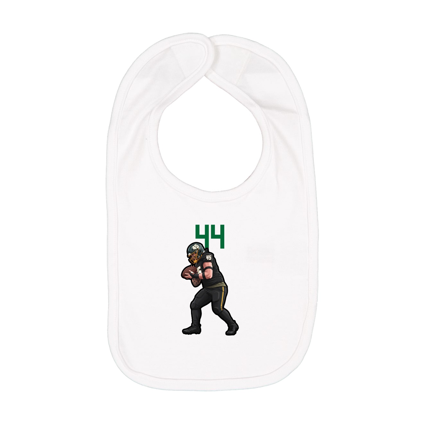 Infant Bib — Number Top in White