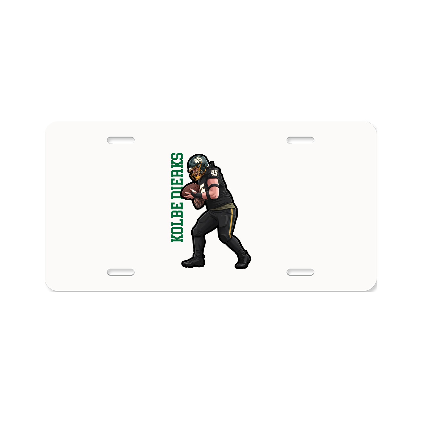 License Plate — Name Vertical in Classic
