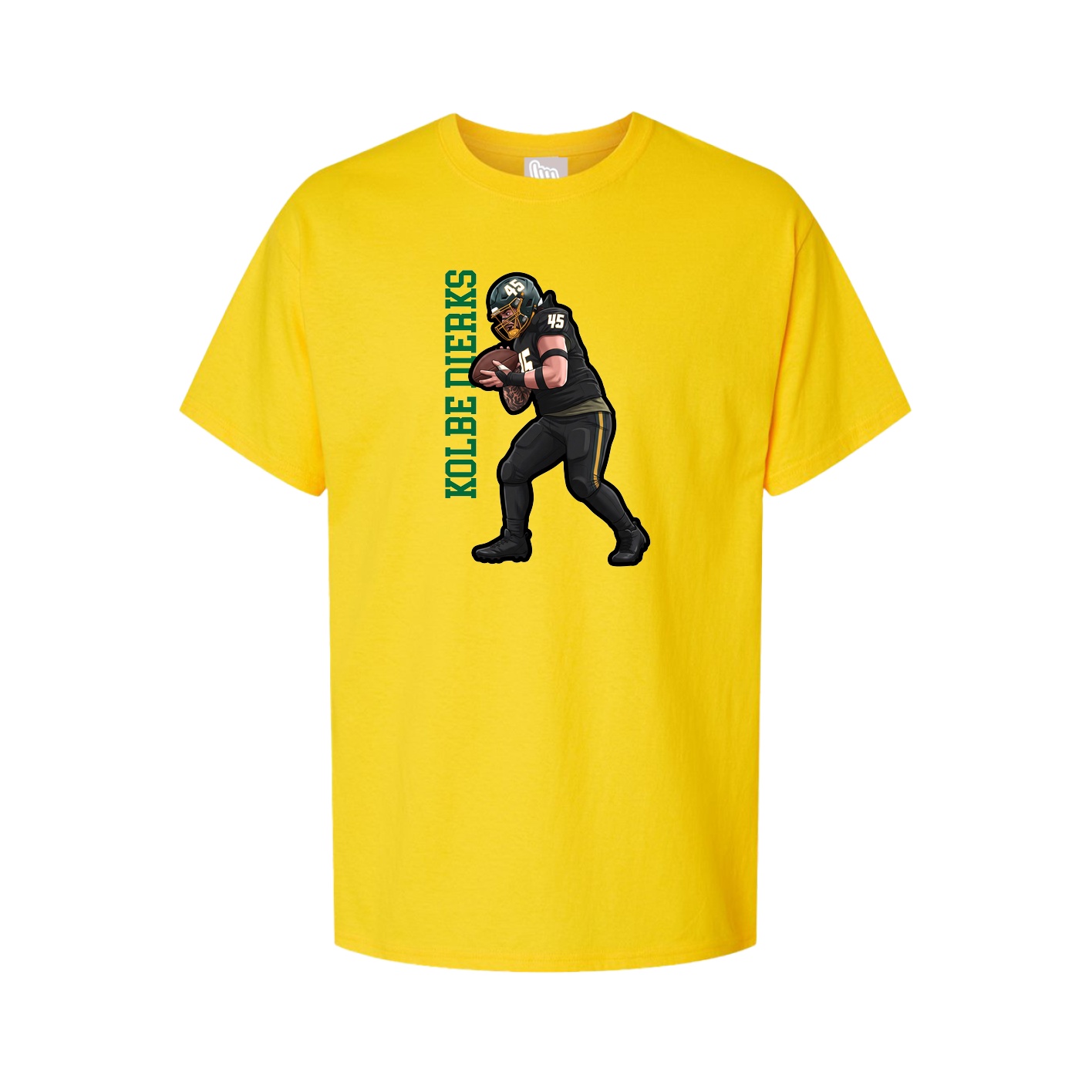 Youth Tee — Name Vertical in Gold