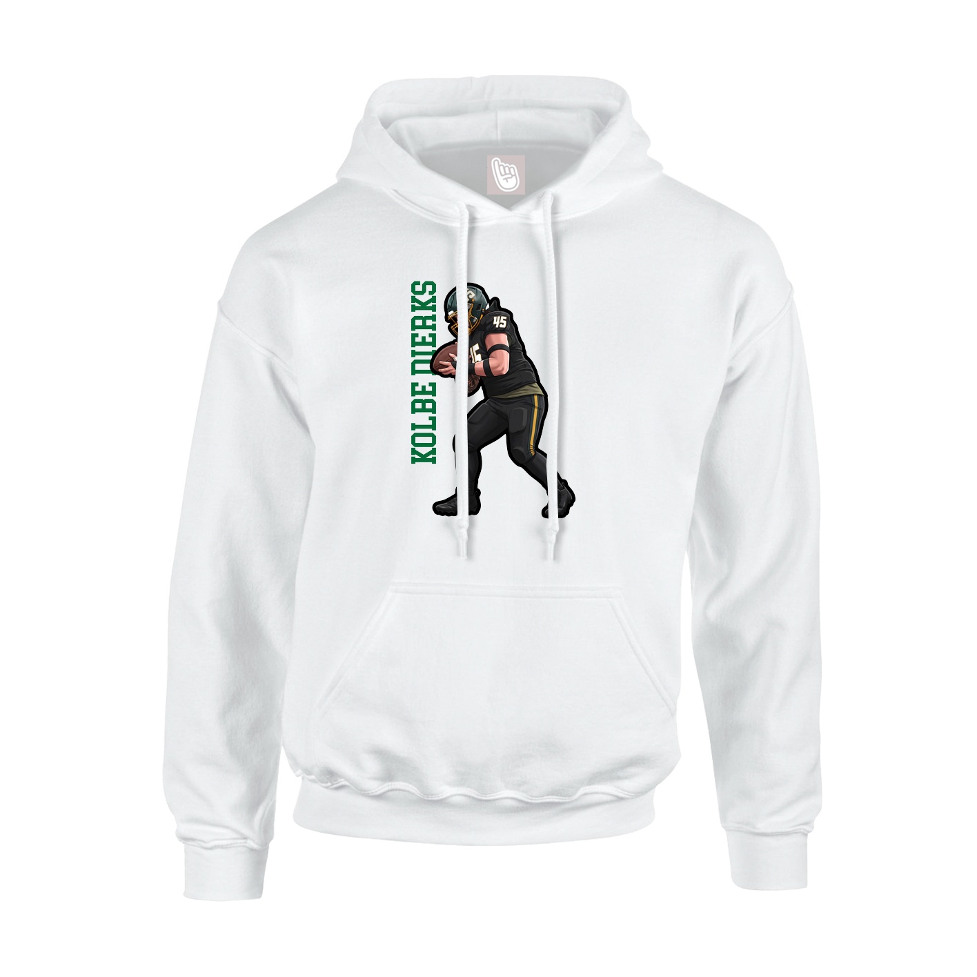 Hoodie — Name Vertical in White