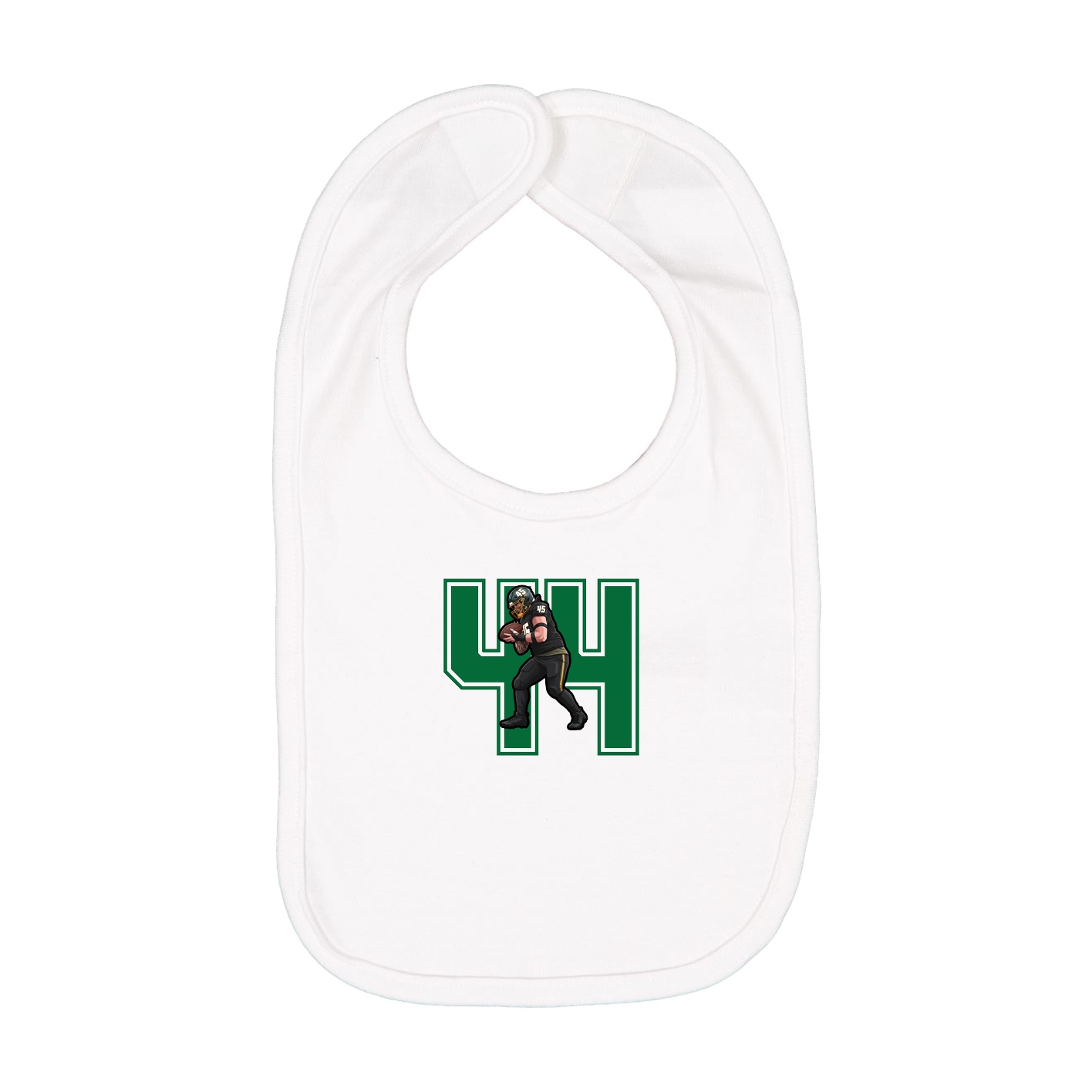 Infant Bib — Number in White