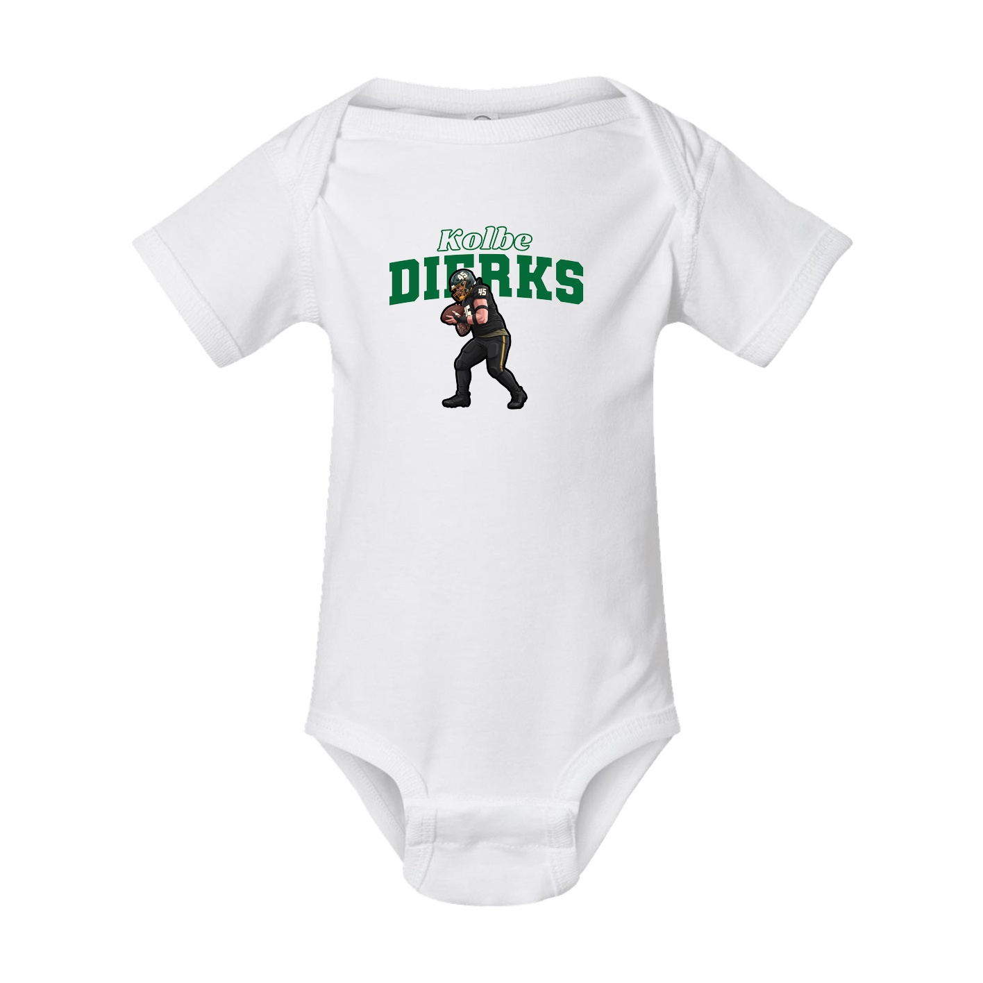 Baby Onesie — Name Arch in White