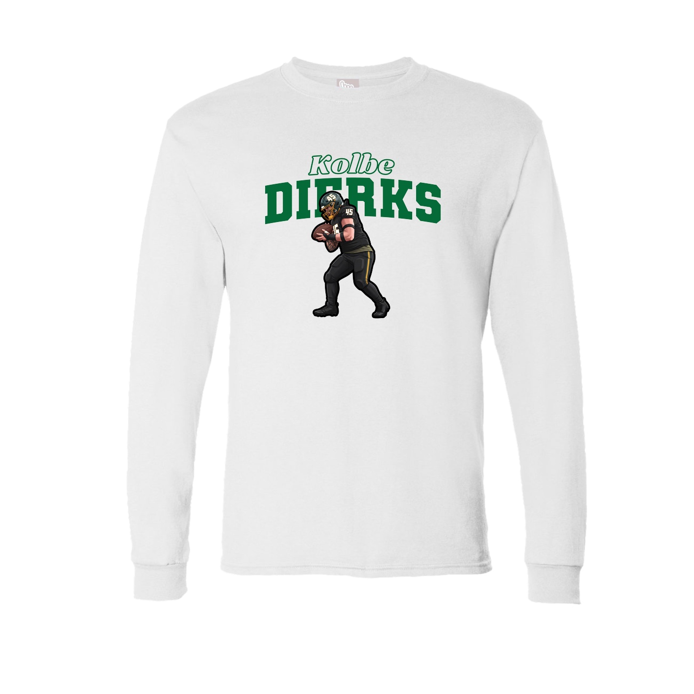 Long Sleeve Tee — Name Arch in White
