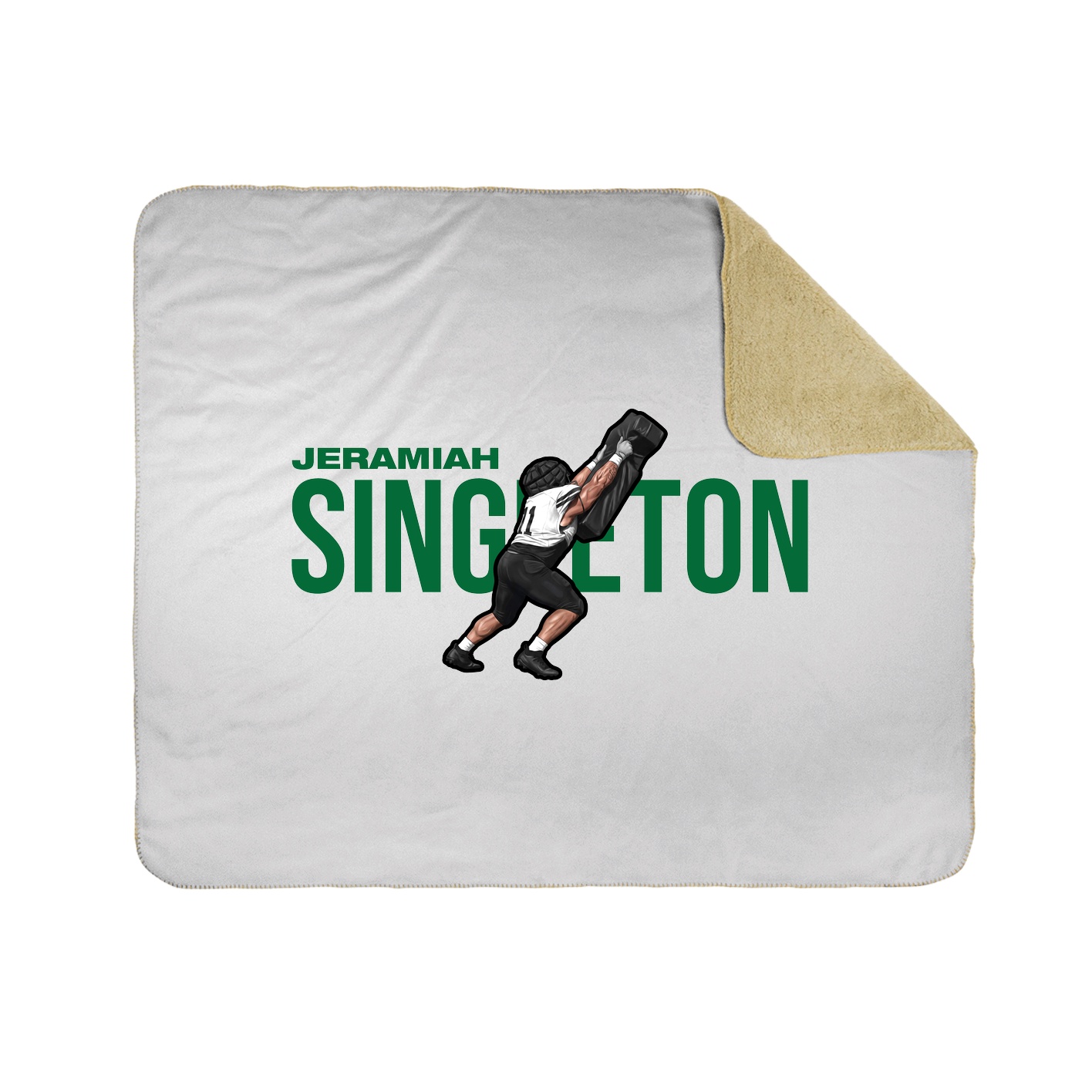 Throw Blanket — Player Name in White