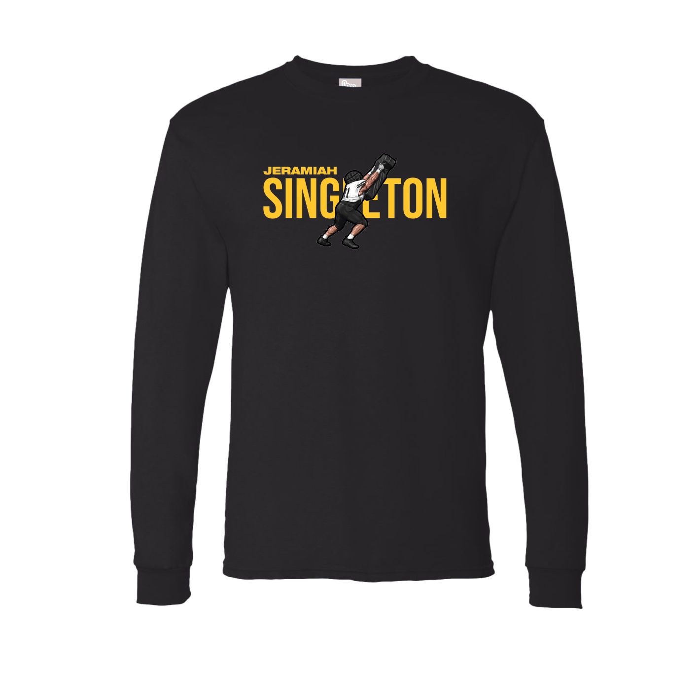 Long Sleeve Tee — Player Name in Black