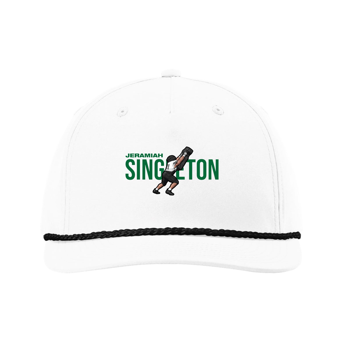Five-Panel Classic Rope Cap — Player Name in White