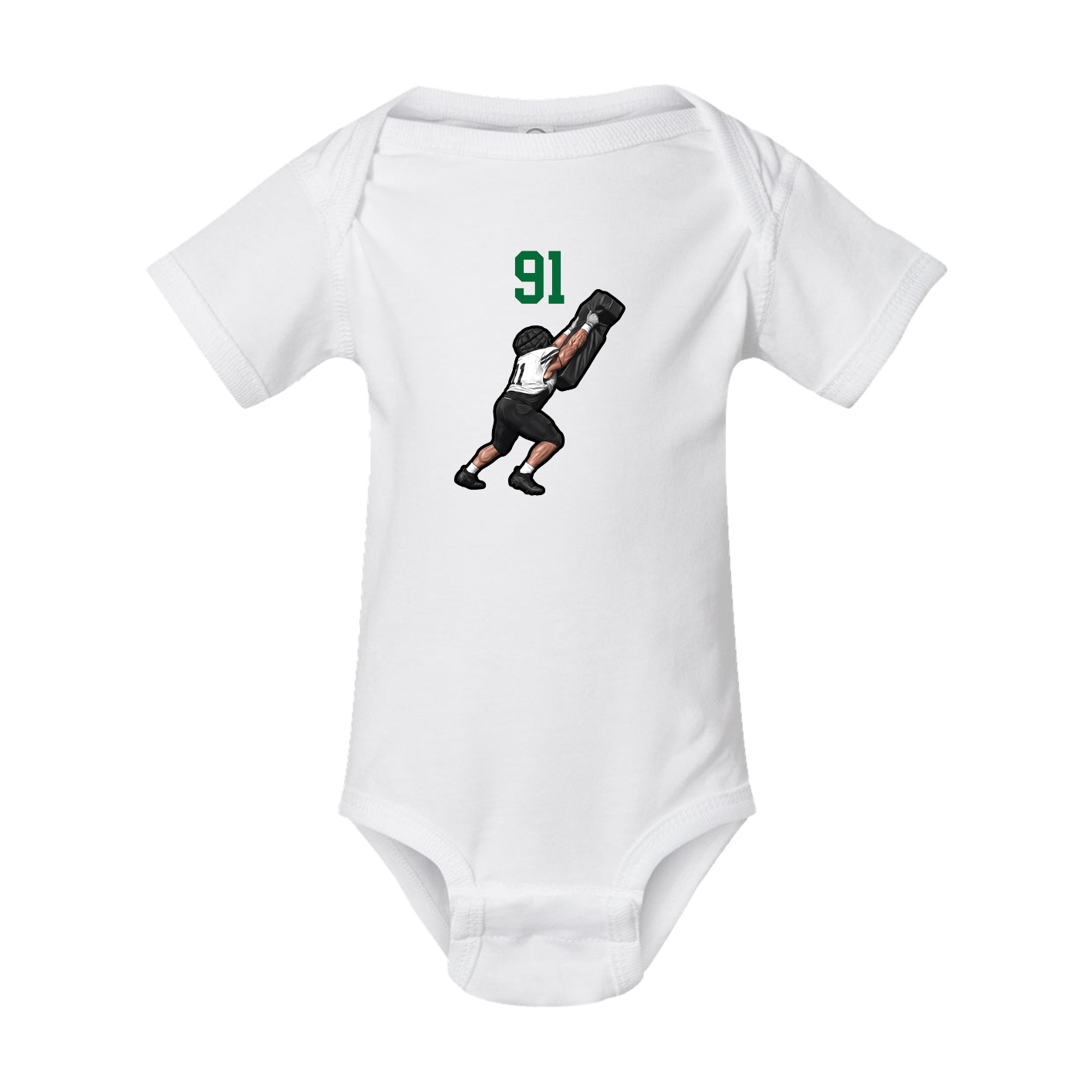 Baby Onesie — Number Top in White
