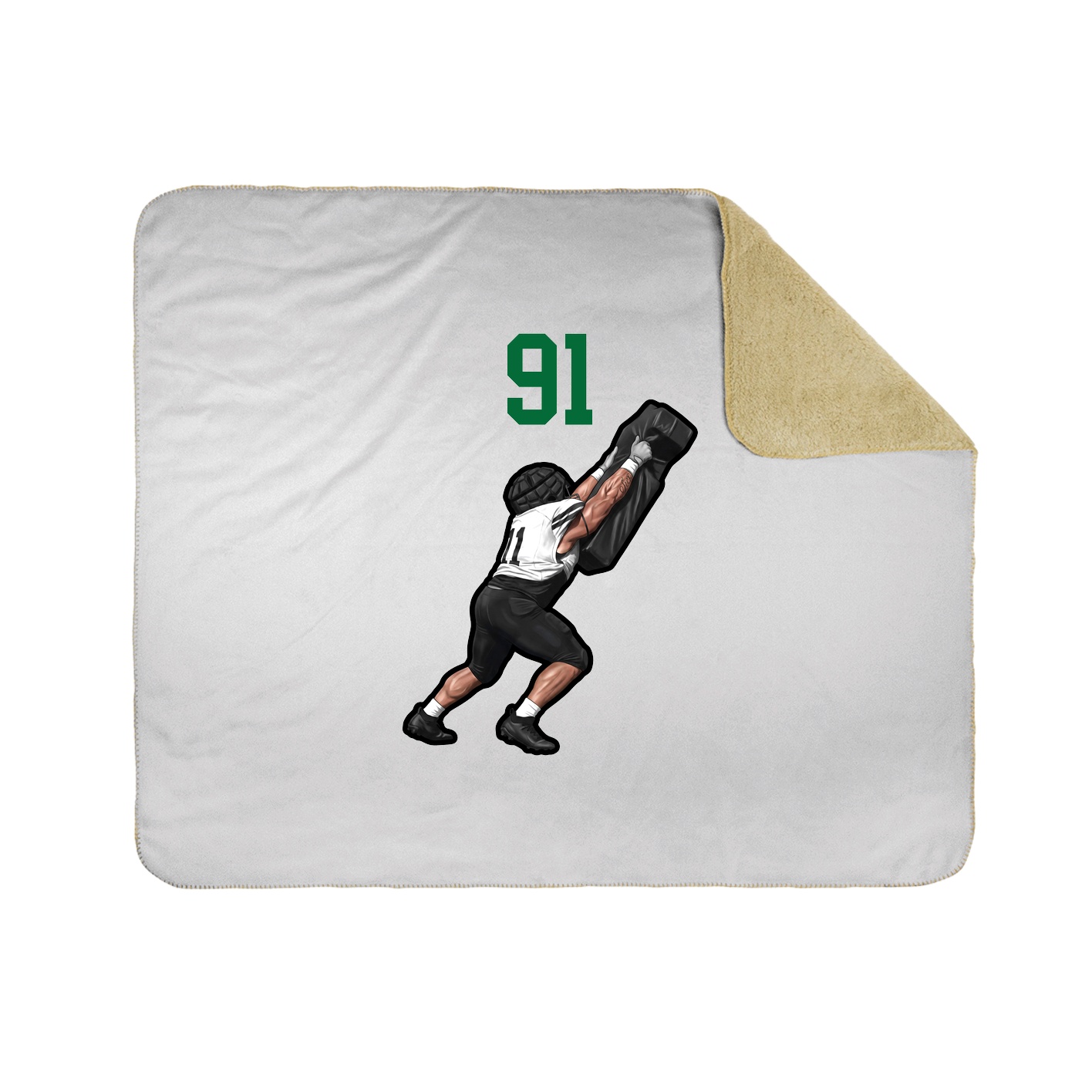 Throw Blanket — Number Top in White