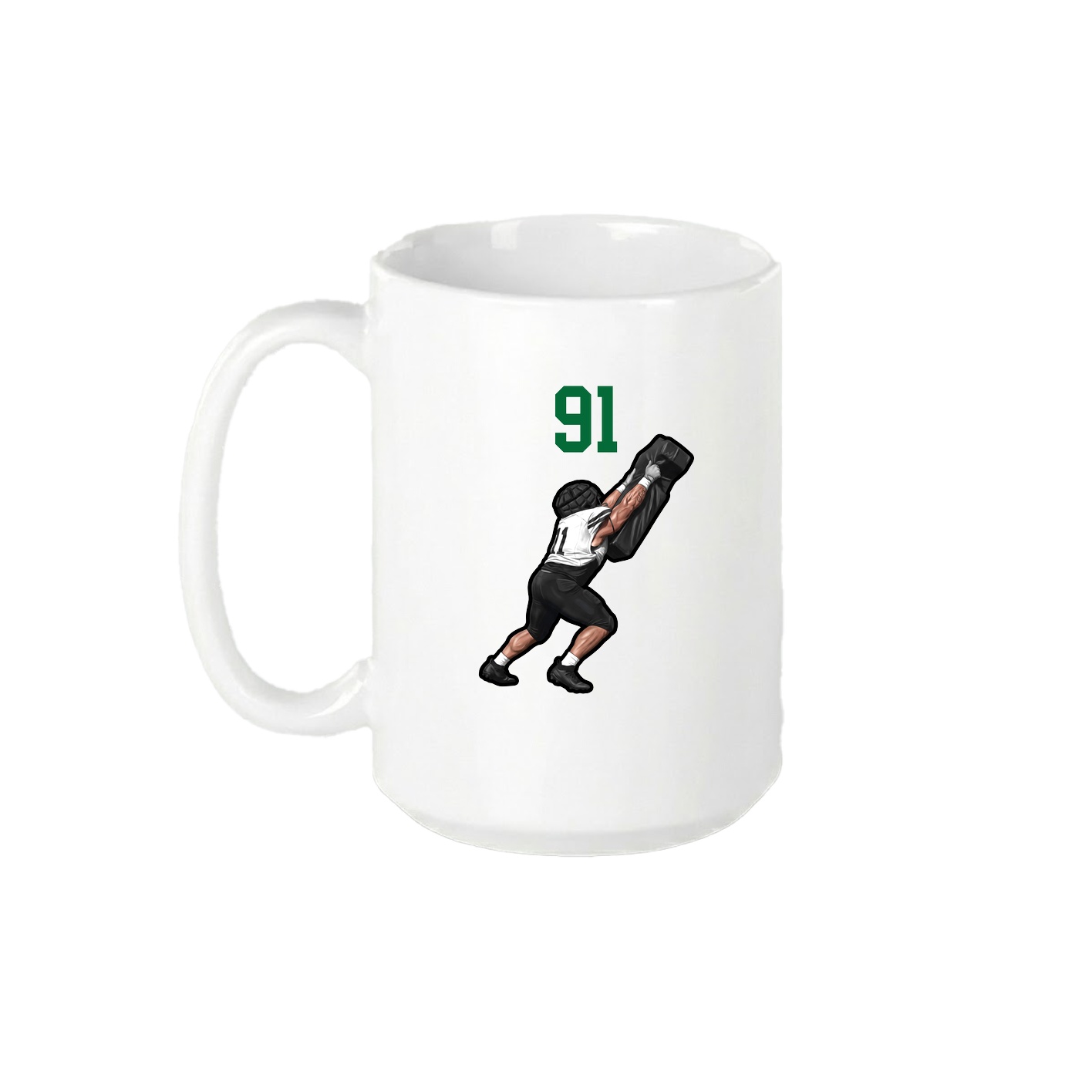 15oz Coffee Mug — Number Top in White