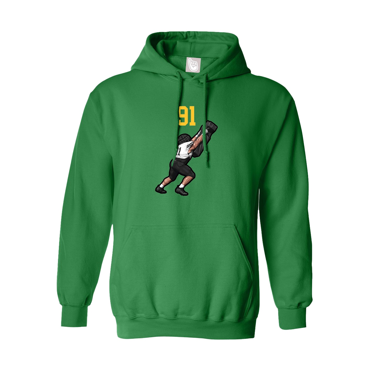 Hoodie — Number Top in Green