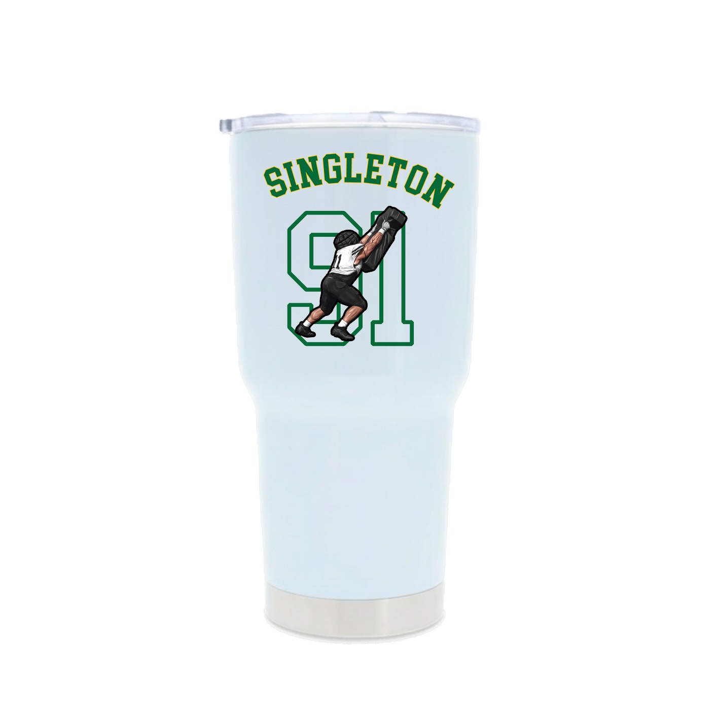 30oz Stainless Steel Tumbler — Shirsey Arch in White