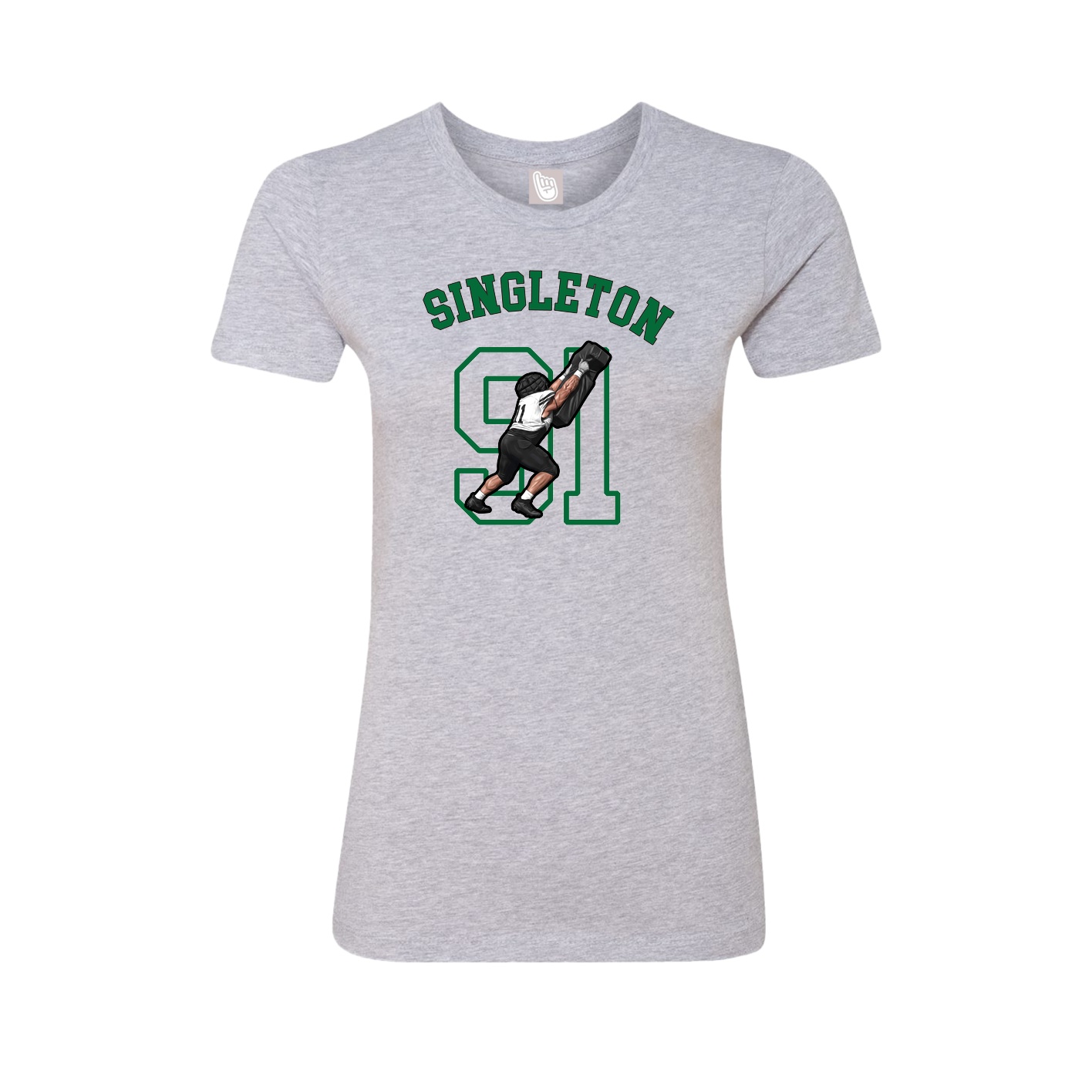 Fitted Women's Tee — Shirsey Arch in Grey