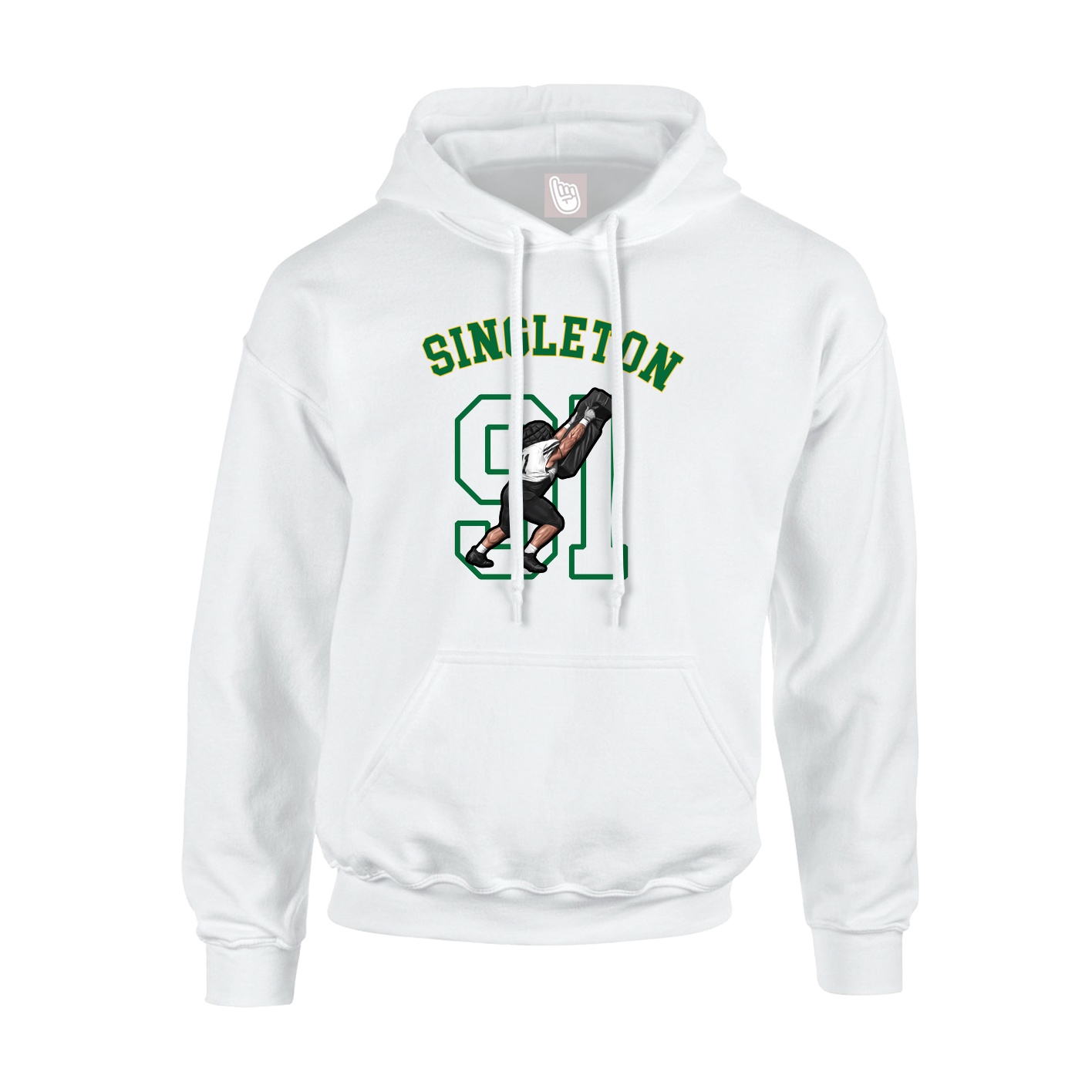 Youth Hoodie — Shirsey Arch in White