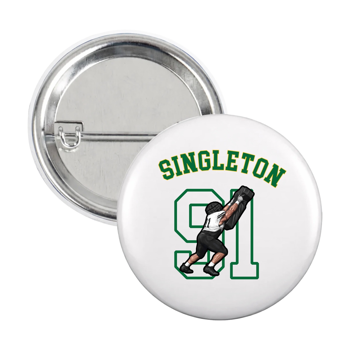 Game Day Button — Shirsey Arch in White
