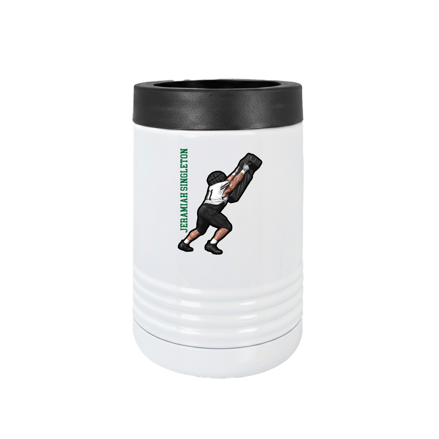 Beverage Holder — Name Vertical in White