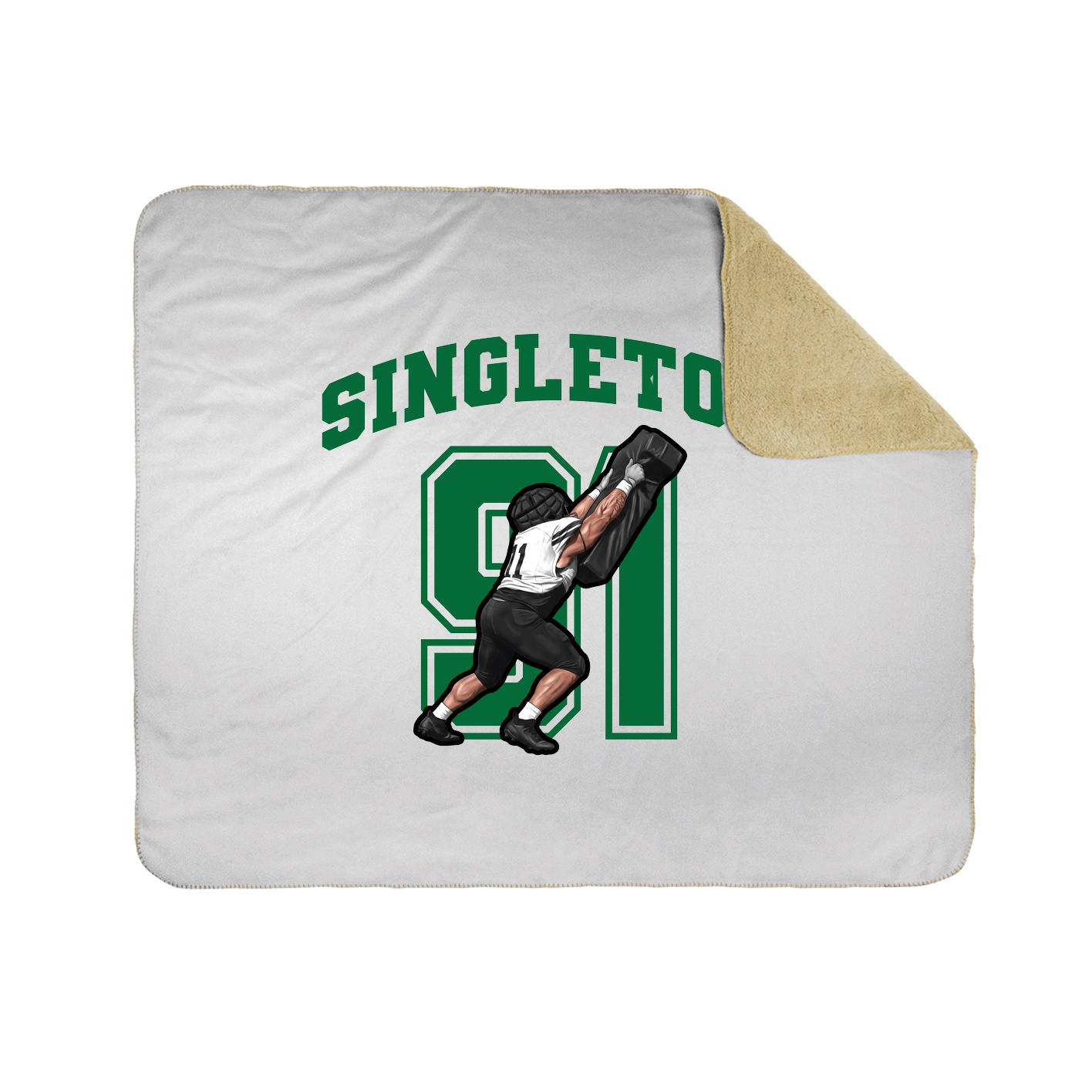 Throw Blanket — Number in White