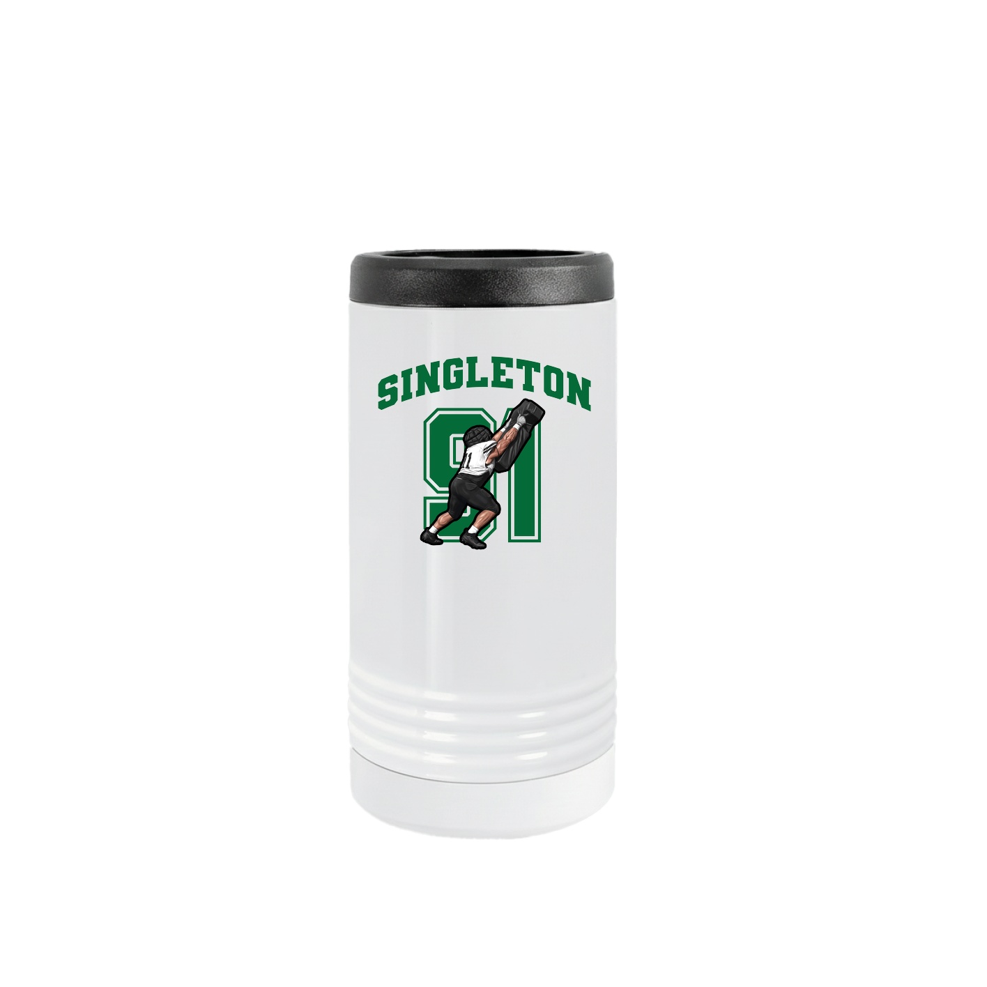 Slim Beverage Holder — Number in White